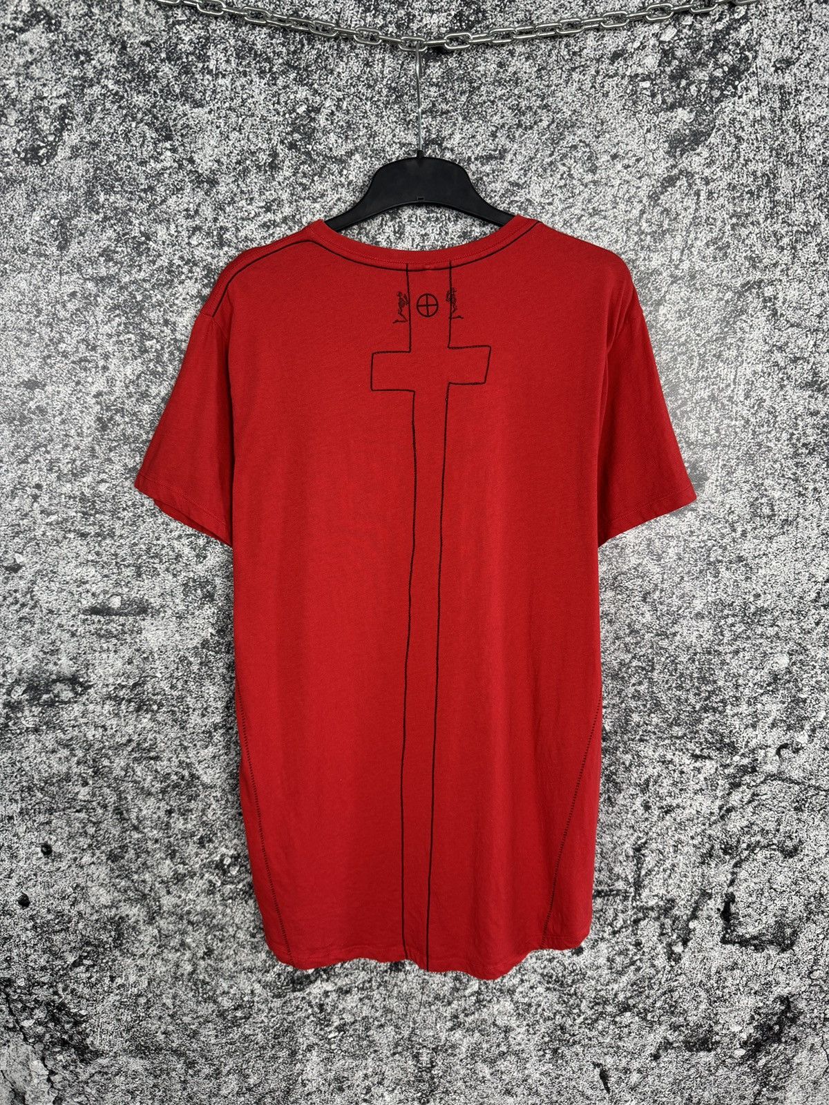 Japanese Brand Religion Red T-Shirt Playing Skeleton Graphic Tee Size L-XL Size US L / EU 52-54 / 3 - 10 Thumbnail