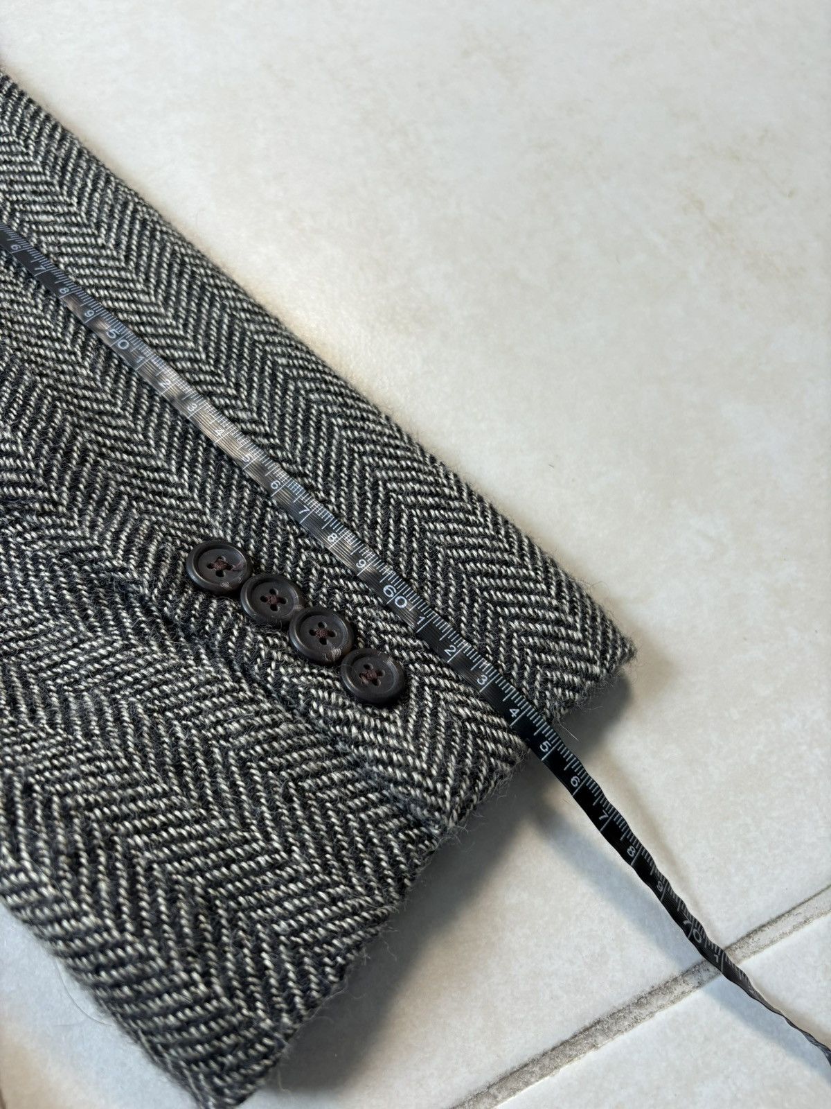 Polo Ralph Lauren Herringbone Tweed Blazer Ralph Lauren Men 42R Vintage USA Size 42R - 10 Thumbnail