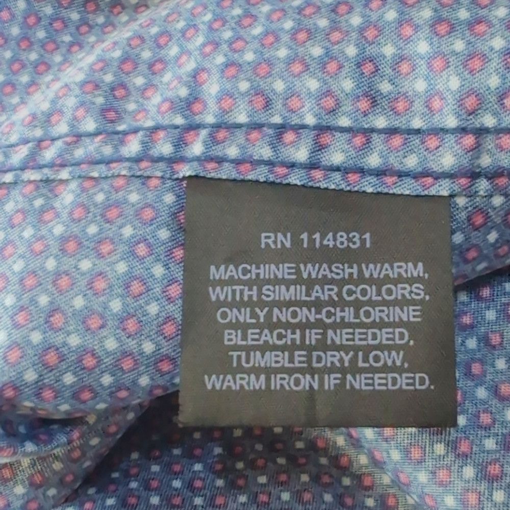 Nicole Miller Nicole Miller NY sz L Men's Blue And Red Dress Shirt Size US L / EU 52-54 / 3 - 5 Thumbnail