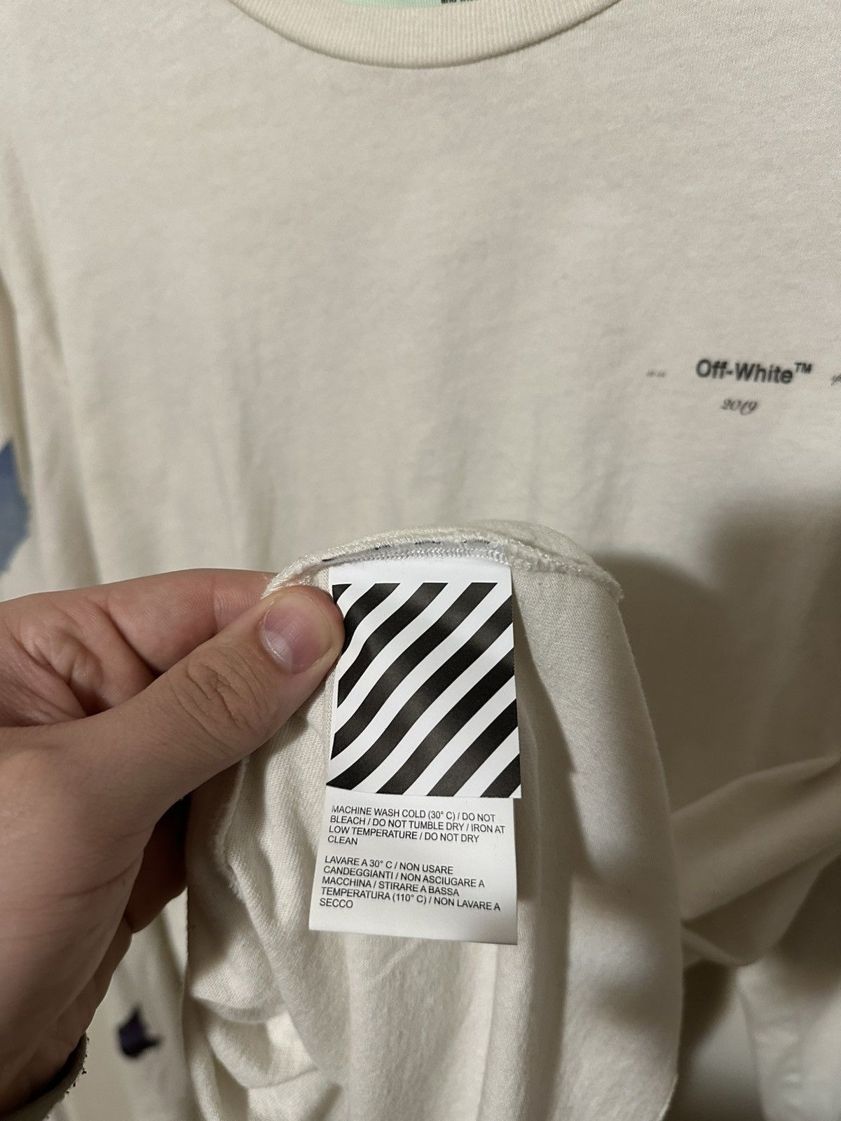 Off-White OFF-WHITE Long Sleeve Monet Diag Arrow Tee XXL Size US XXL / EU 58 / 5 - 5 Thumbnail