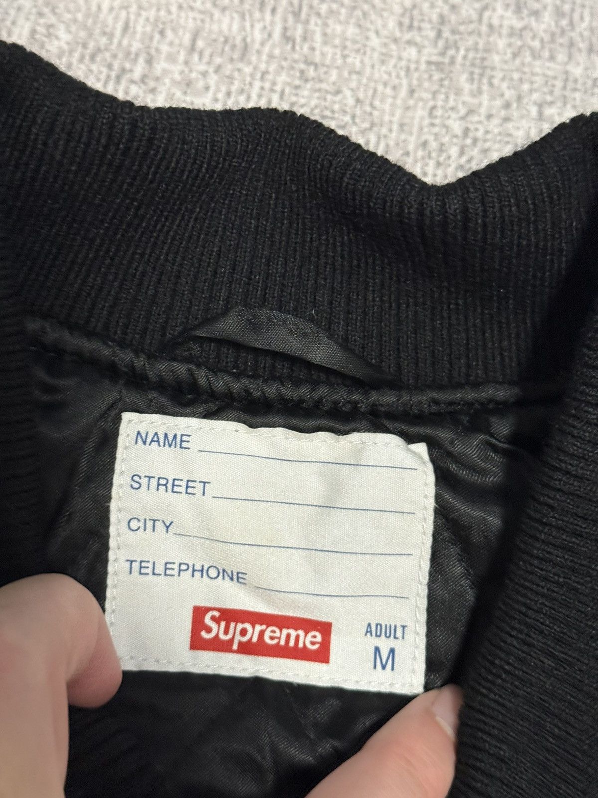 Supreme Supreme black motion logo varsity Jacket Size US M / EU 48-50 / 2 - 3 Thumbnail