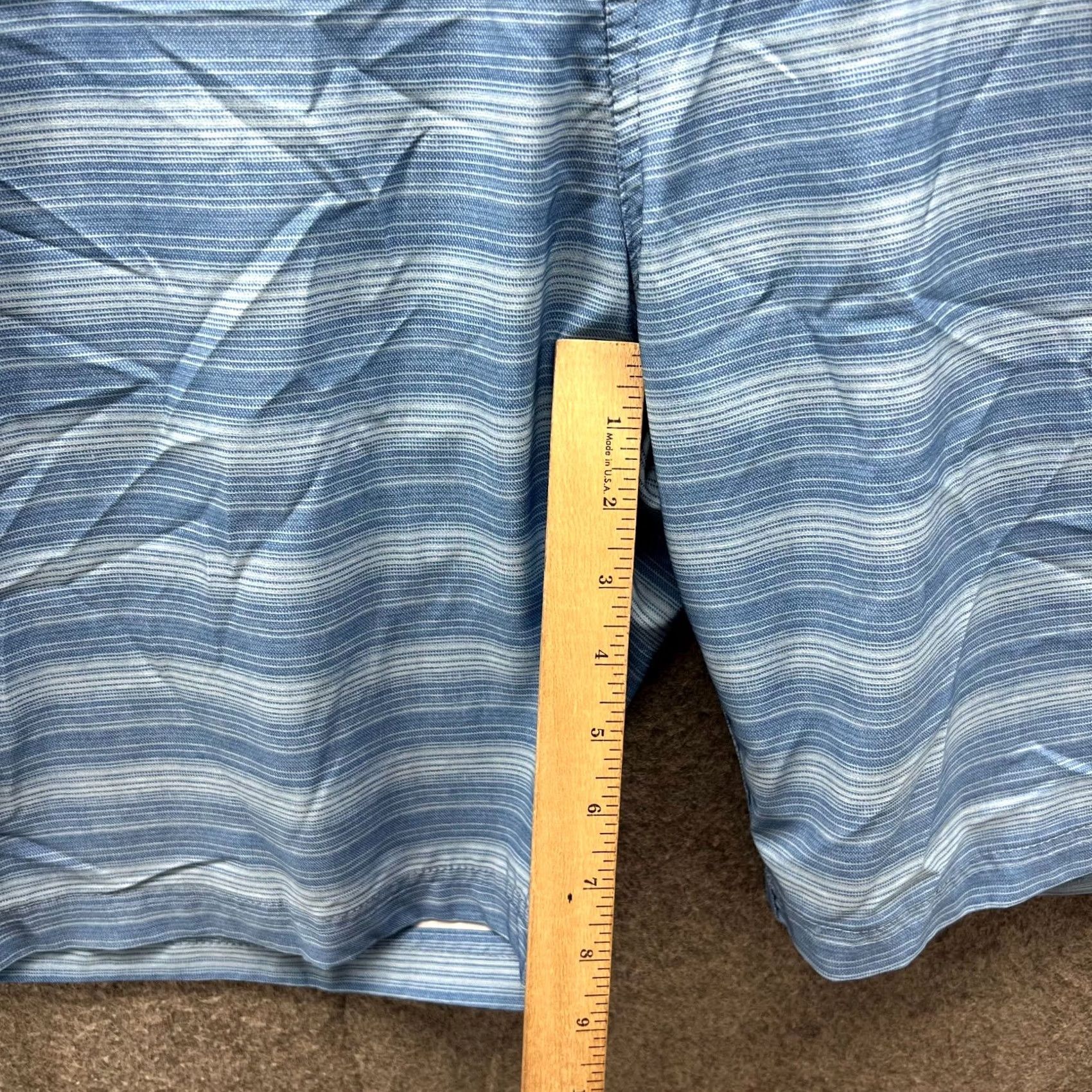 Quiksilver Quiksilver Shorts Mens 38 Blue Stripes Chino Flat Front Amphibians Golf Pattern Striped Pockets Button Front Casual, Travel, Business Mens 38 Blue Size US 38 / EU 54 - 7 Thumbnail