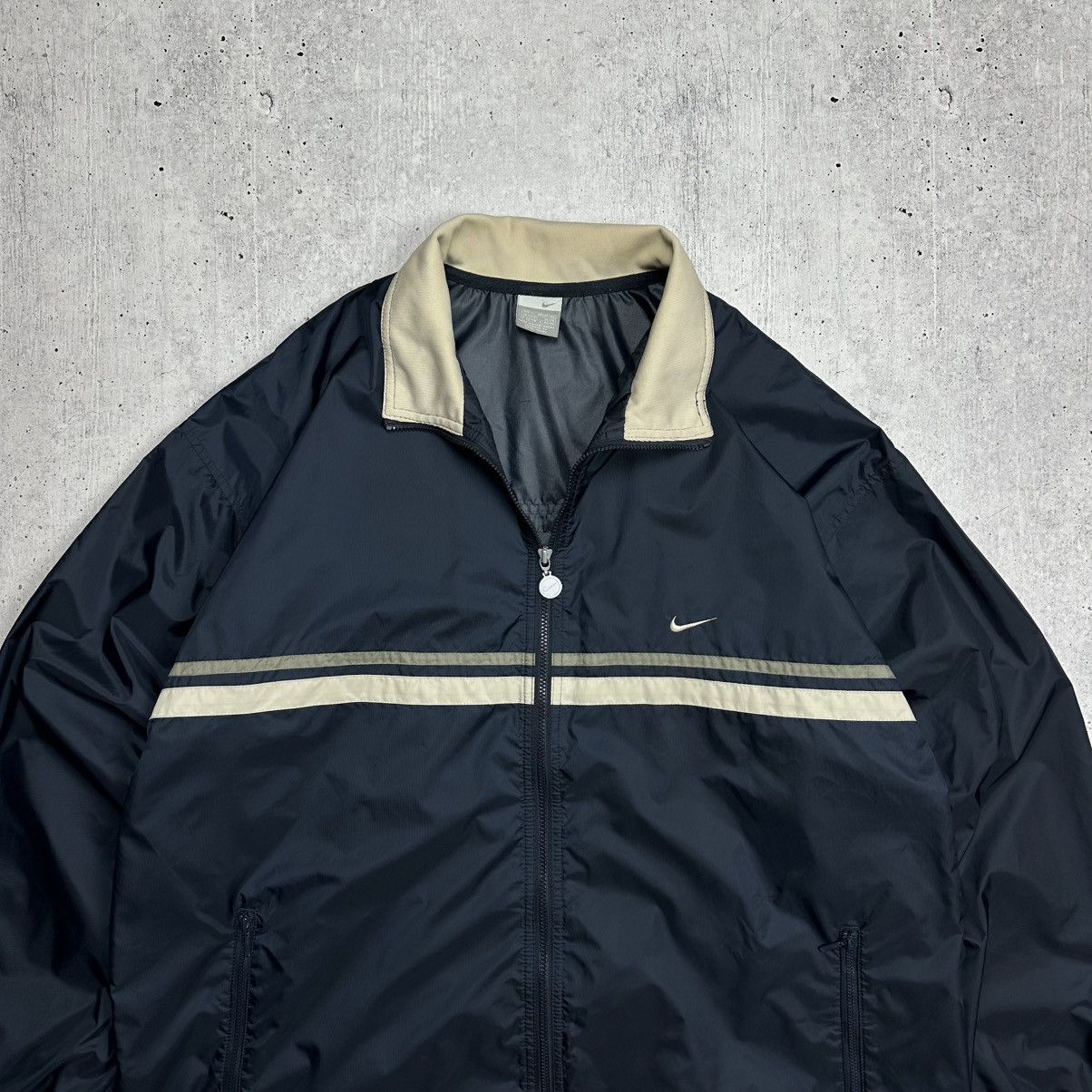 Nike × Vintage 90s Nike Swoosh Vintage Y2K Oversized Nylon Retro Jacket Size US XL / EU 56 / 4 - 2 Thumbnail