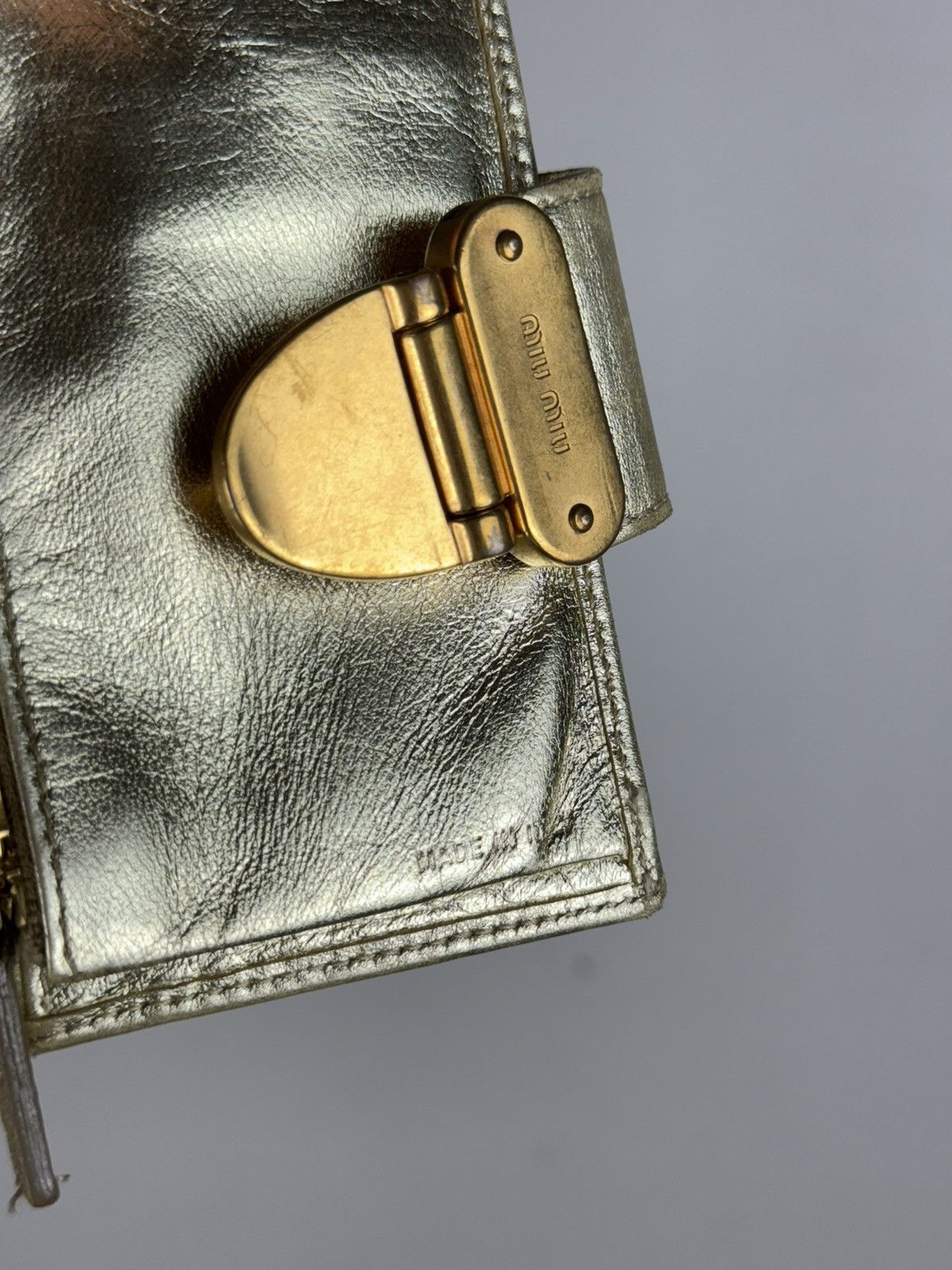 Miu Miu Leather wallet Miu Miu y2k original streetwear luxury Size ONE SIZE - 3 Thumbnail