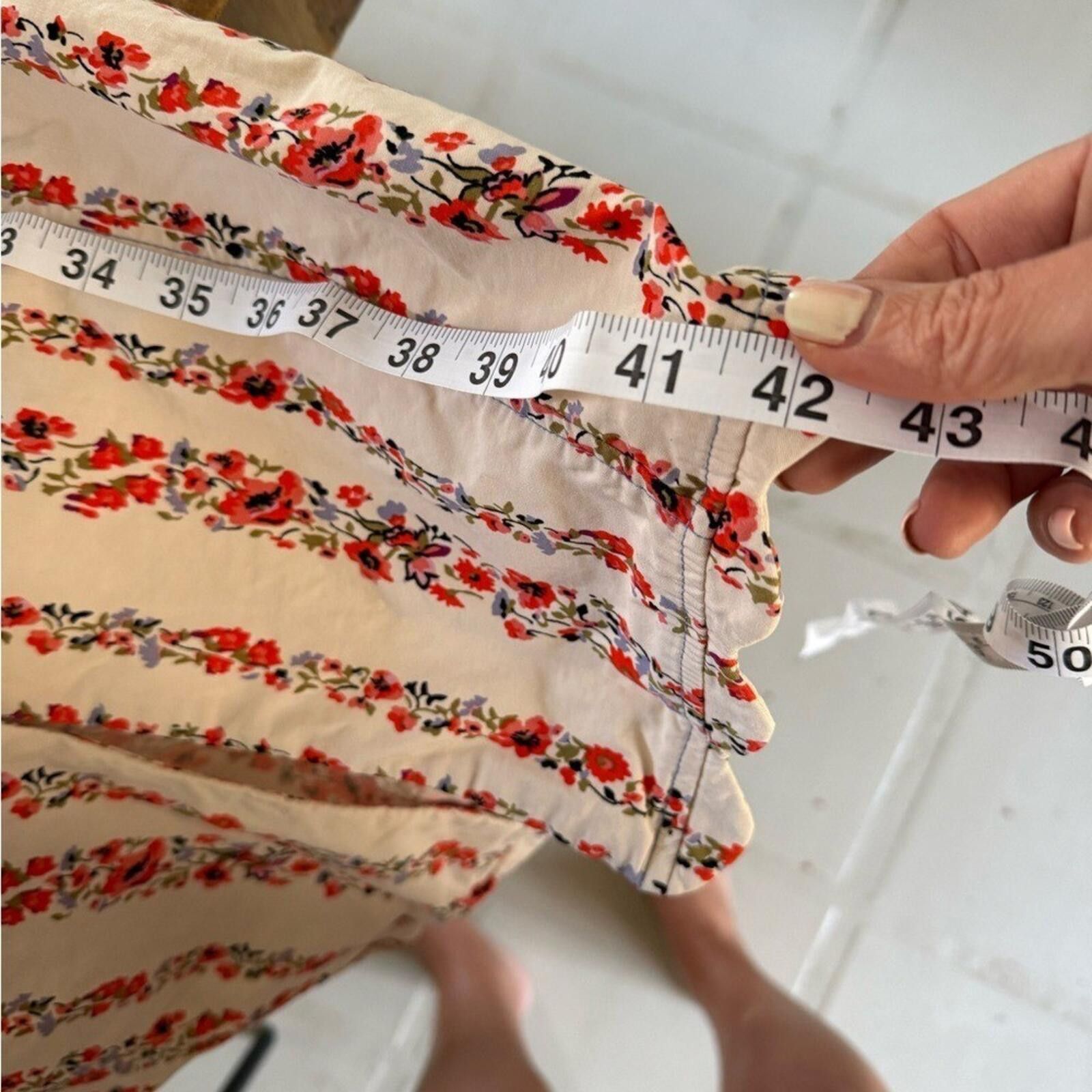 Anthropologie Anthro $170 Sweetheart Floral Striped Midi Dress Size 8 Size M / US 6-8 / IT 42-44 - 9 Thumbnail