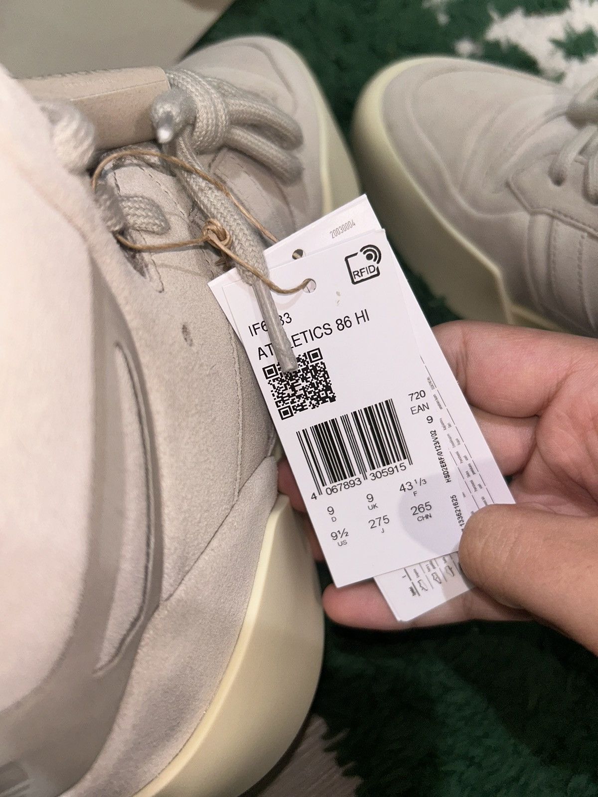 Adidas × Fear of God Size 9.5 - adidas Fear of God Athletics x '86 High Sesame Size US 9.5 / EU 42-43 - 9 Thumbnail