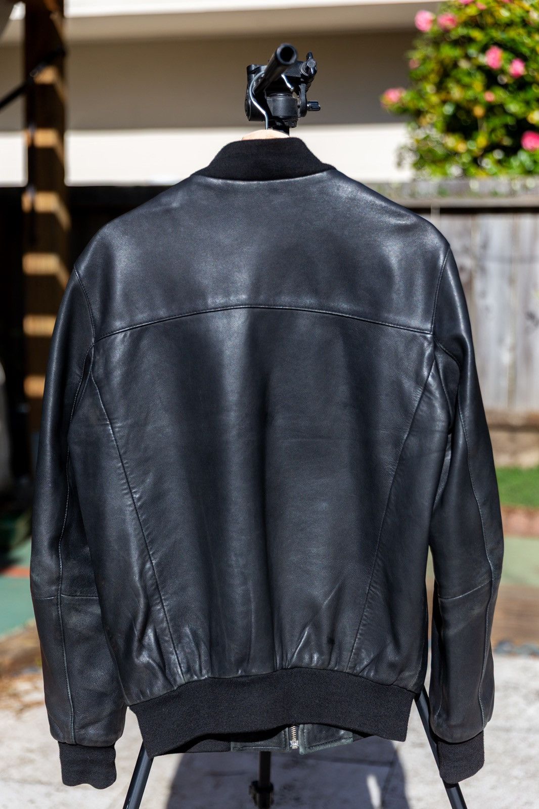 Reiss Black Leather Bomber Jacket Size US S / EU 44-46 / 1 - 2 Thumbnail