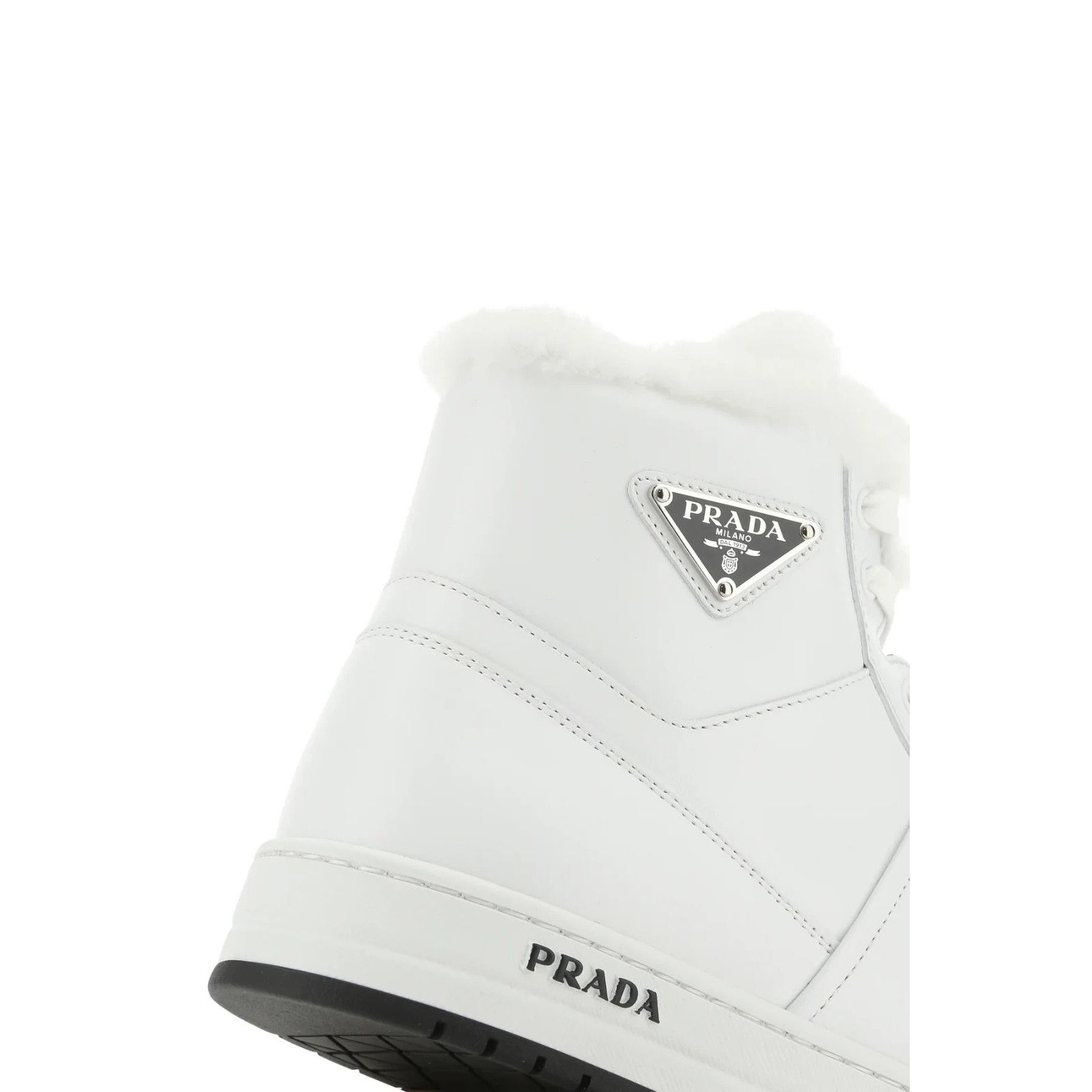 Prada PRADA White Leather Sneakers New And Authentic (Men's size:6 Size US 6.5 / EU 39-40 - 4 Thumbnail