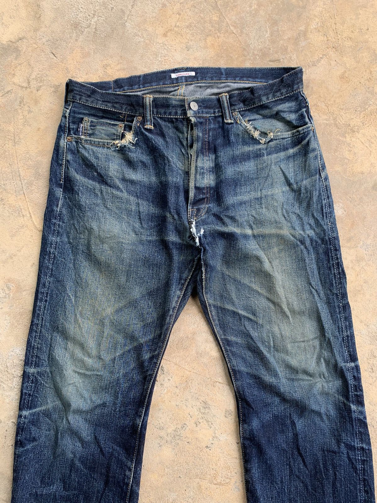 Kapital Vintage Eternal Selvedge Distressed Denim Size US 35 - 9 Thumbnail