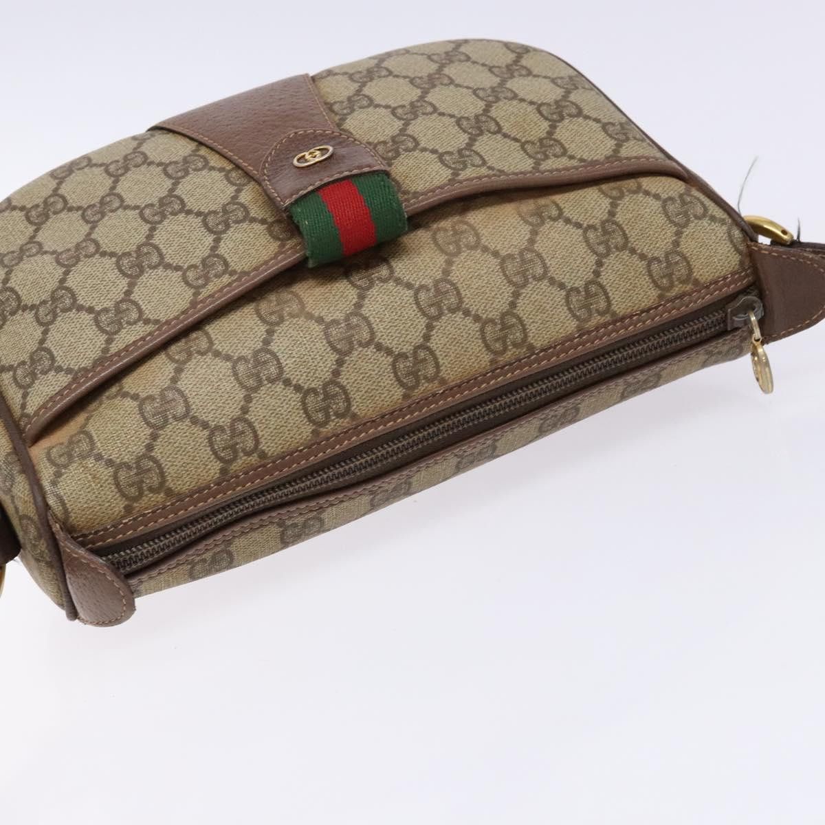 Gucci GUCCI GG Supreme Web Sherry Line Shoulder Bag Pvc Beige 001 Size ONE SIZE - 6 Thumbnail