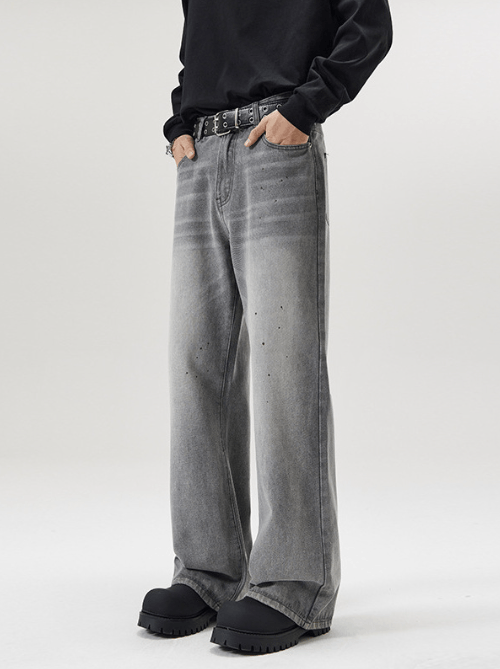 Japanese Brand American street trend all-match gray flared jeans Size US 32 / EU 48 - 2 Thumbnail