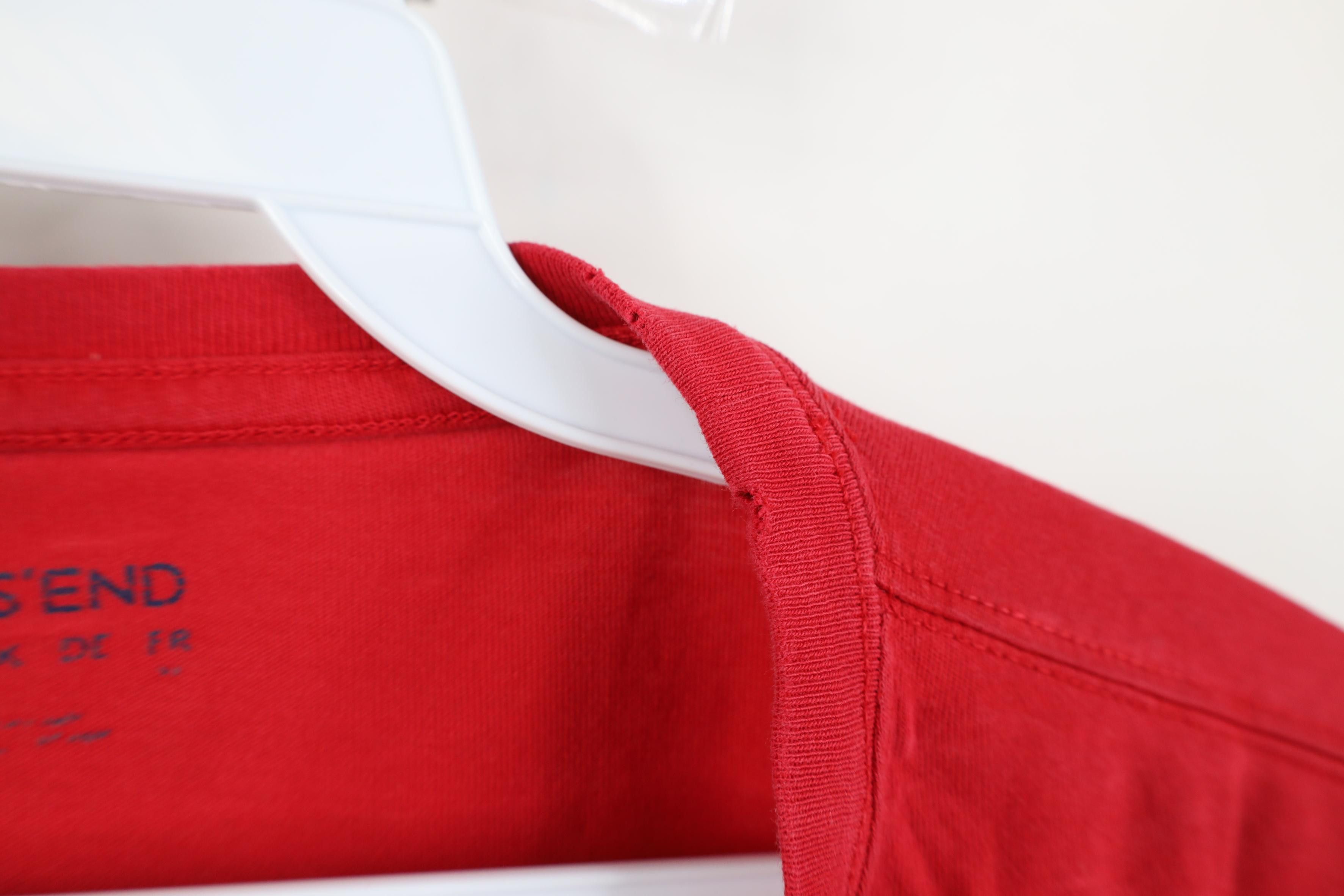 Lands' End Vintage Y2K Lands End Blank Short Sleeve T-Shirt Red Cotton Size US L / EU 52-54 / 3 - 4 Thumbnail