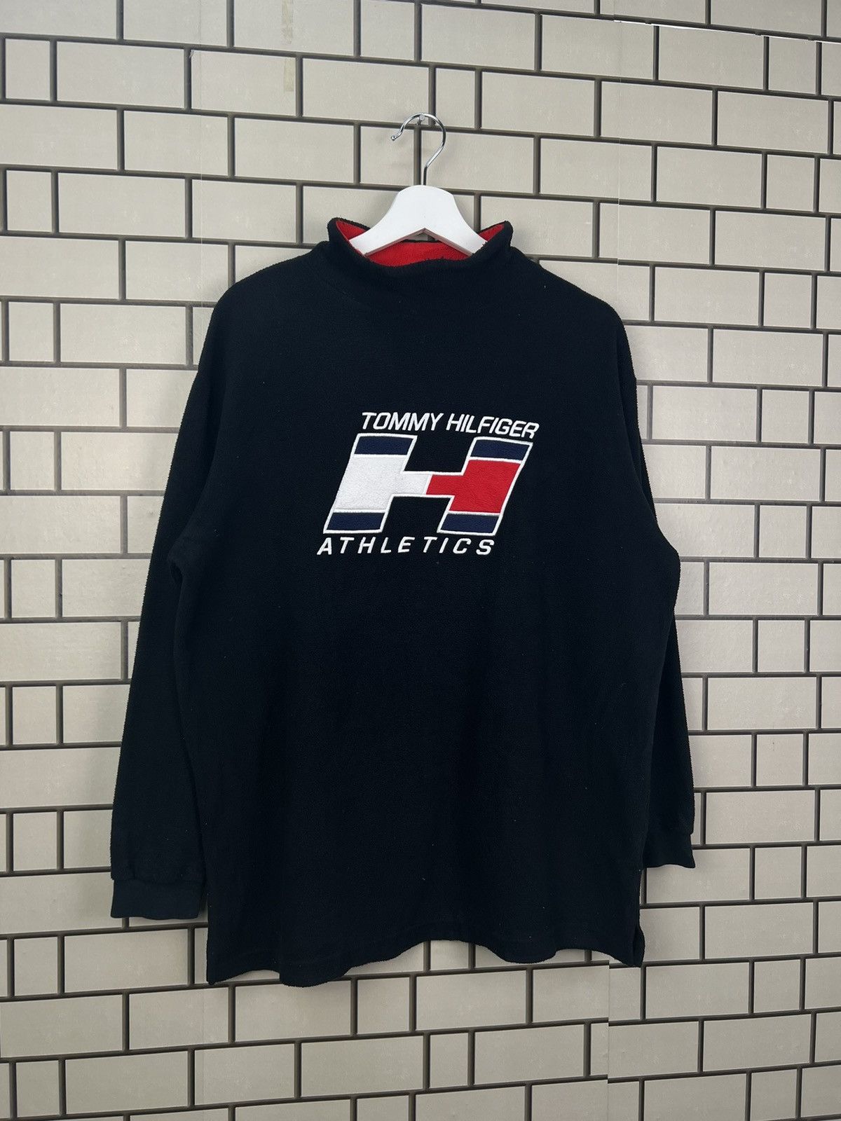Tommy Hilfiger Tommy Hilfinger Athletic Spellout Logo Fleece Jacket Size US M / EU 48-50 / 2 - 2 Thumbnail
