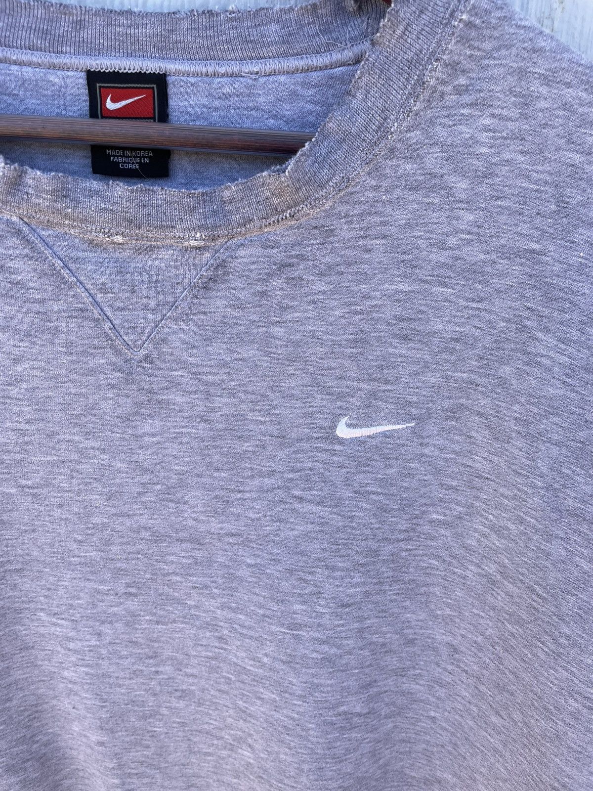 Nike Vintage 90s Nike Swoosh Gray Crew Neck long sleeve XXL Size US XXL / EU 58 / 5 - 3 Thumbnail