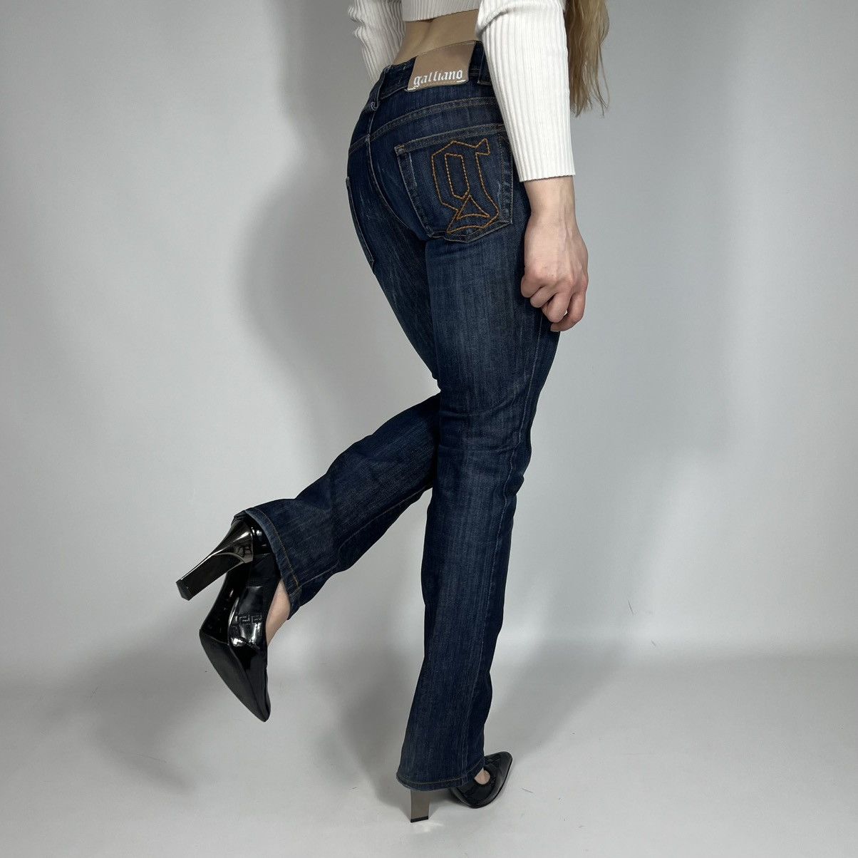 John Galliano Vintage Y2K John Galliano Luxury Casual 90s Style Jeans Size 26" / US 2 / IT 38 - 1 Thumbnail