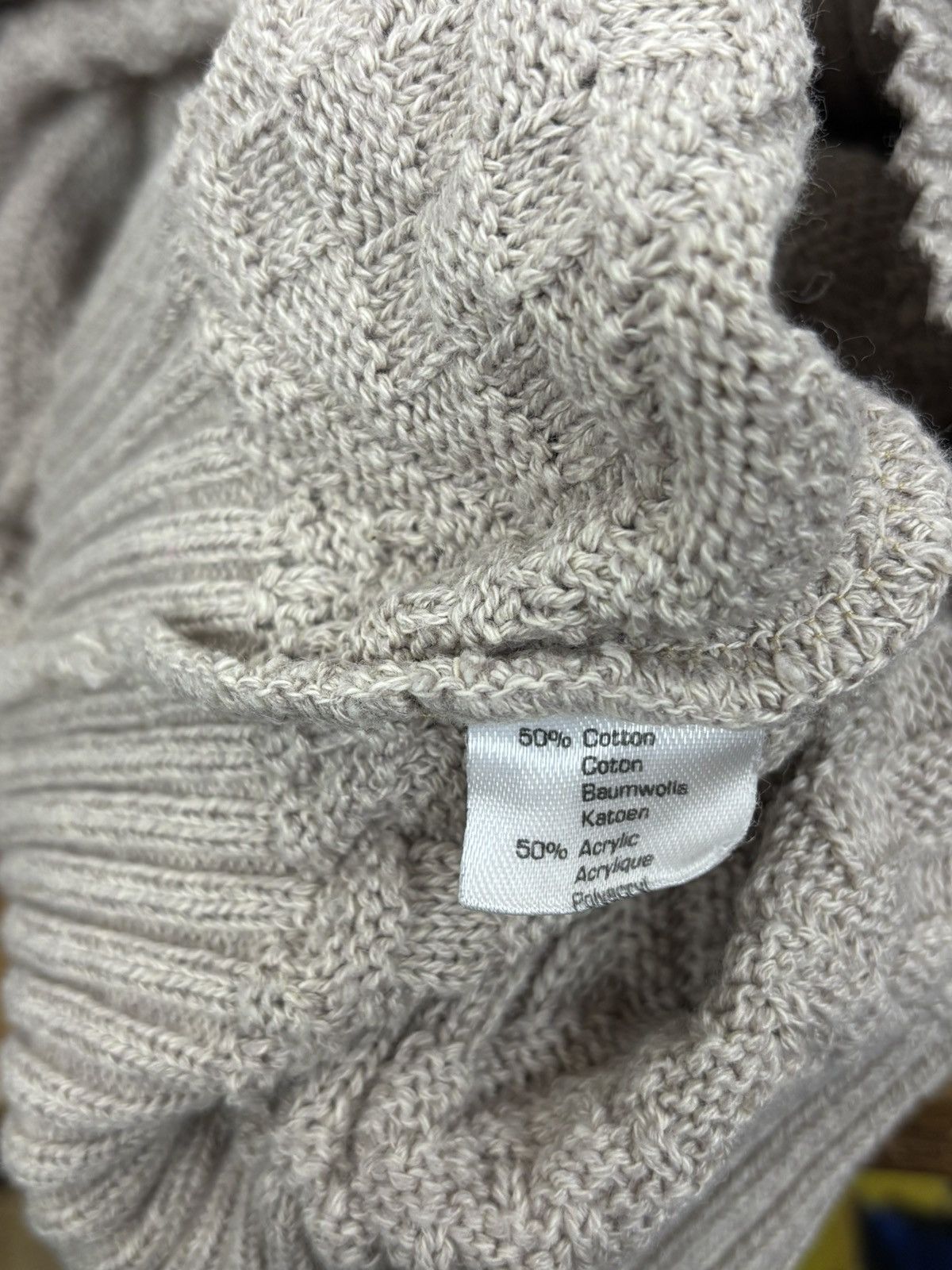 Yves Saint Laurent 90s Yves Saint Laurent YSL Pour Homme Knit Sweater Beige S Size US S / EU 44-46 / 1 - 8 Thumbnail