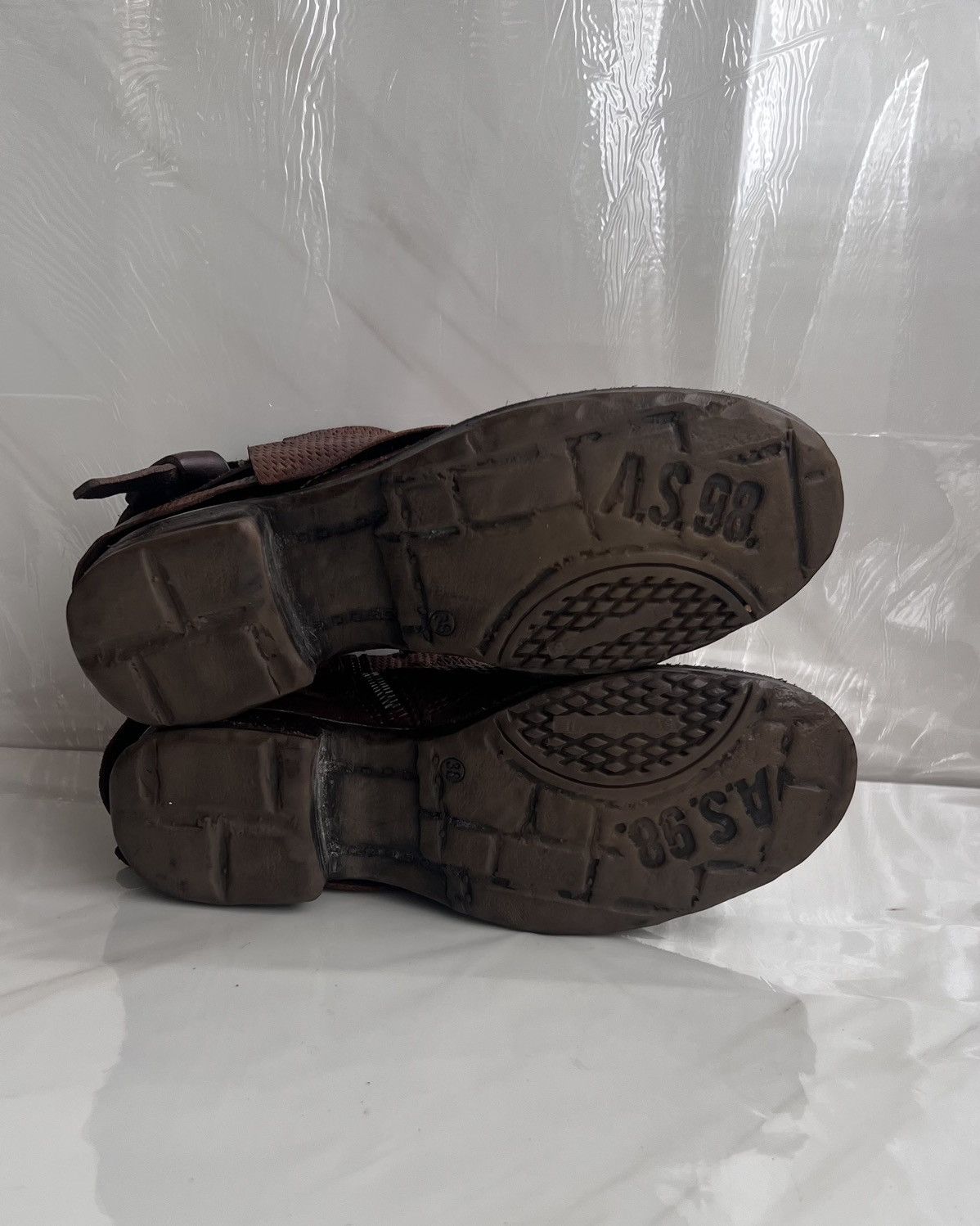 A.S.98 As 98 Airstep Zipper Boho Biker brown distressed boot Size US 8 / IT 38 - 9 Thumbnail