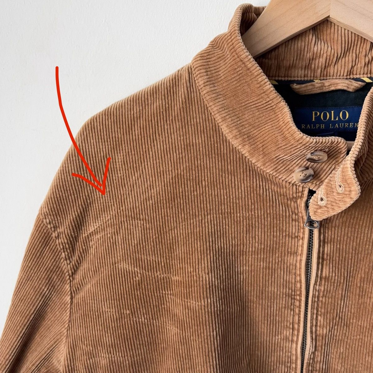 Polo Ralph Lauren Corduroy Bomber Jacket Plaid Flannel Lined Size US XL / EU 56 / 4 - 12 Thumbnail