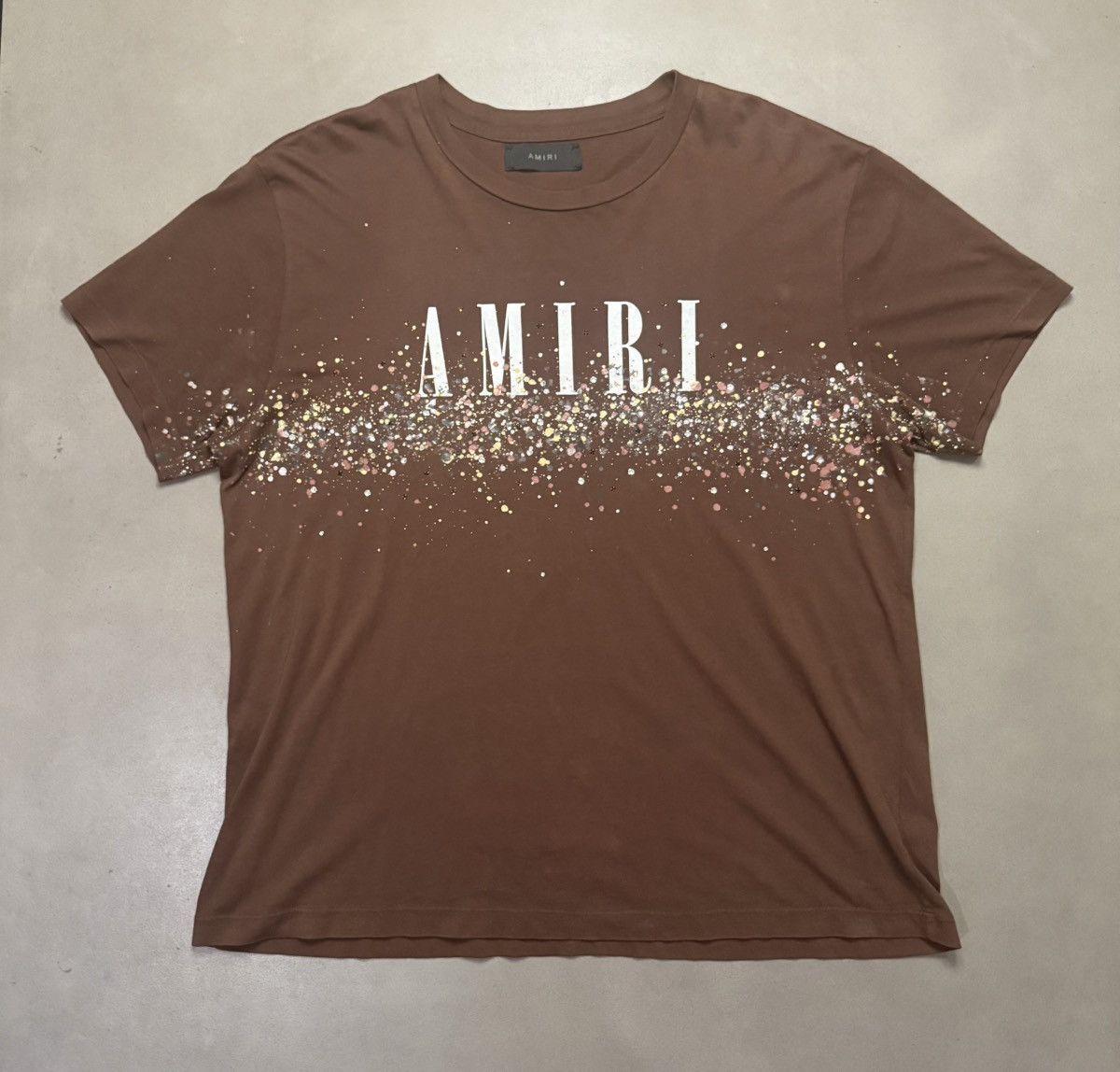 Amiri Amiri Brown Crystal T Shirt Size US M / EU 48-50 / 2 - 1 Thumbnail