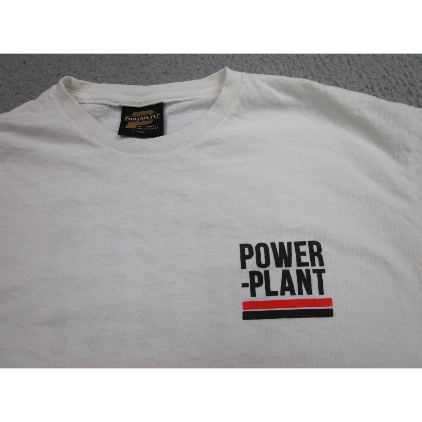 Vintage Powerplant Shirt Mens Small White Graphic Tee Power Plant Graphic Print Crew Neck Short Sleeve Vintage? (Note: vintage not applicable) Size US S / EU 44-46 / 1 - 3 Thumbnail