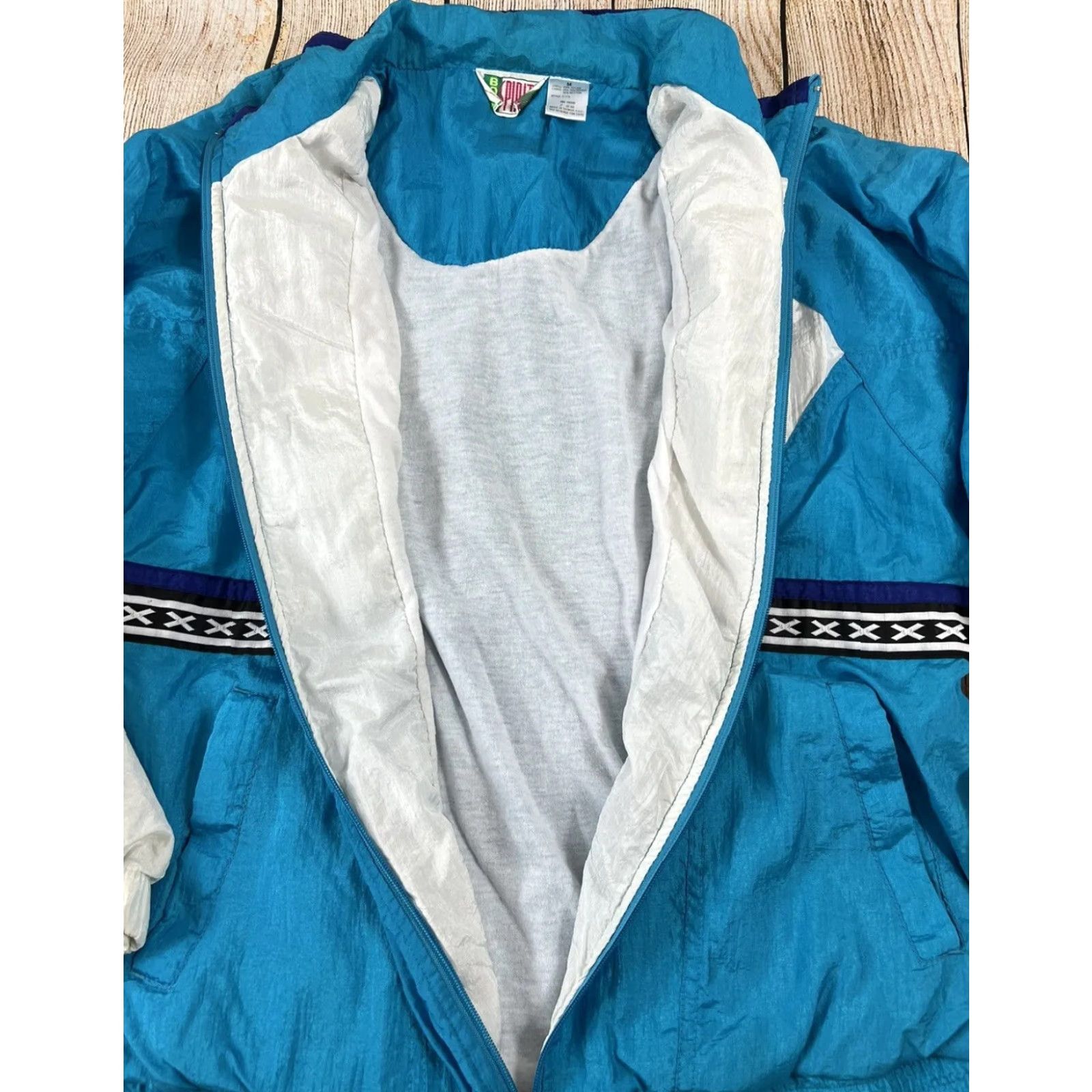 Vintage VINTAGE Bold Spirit Jacket Windbreaker 80s Women M Blue White Purple Size M / US 6-8 / IT 42-44 - 5 Thumbnail