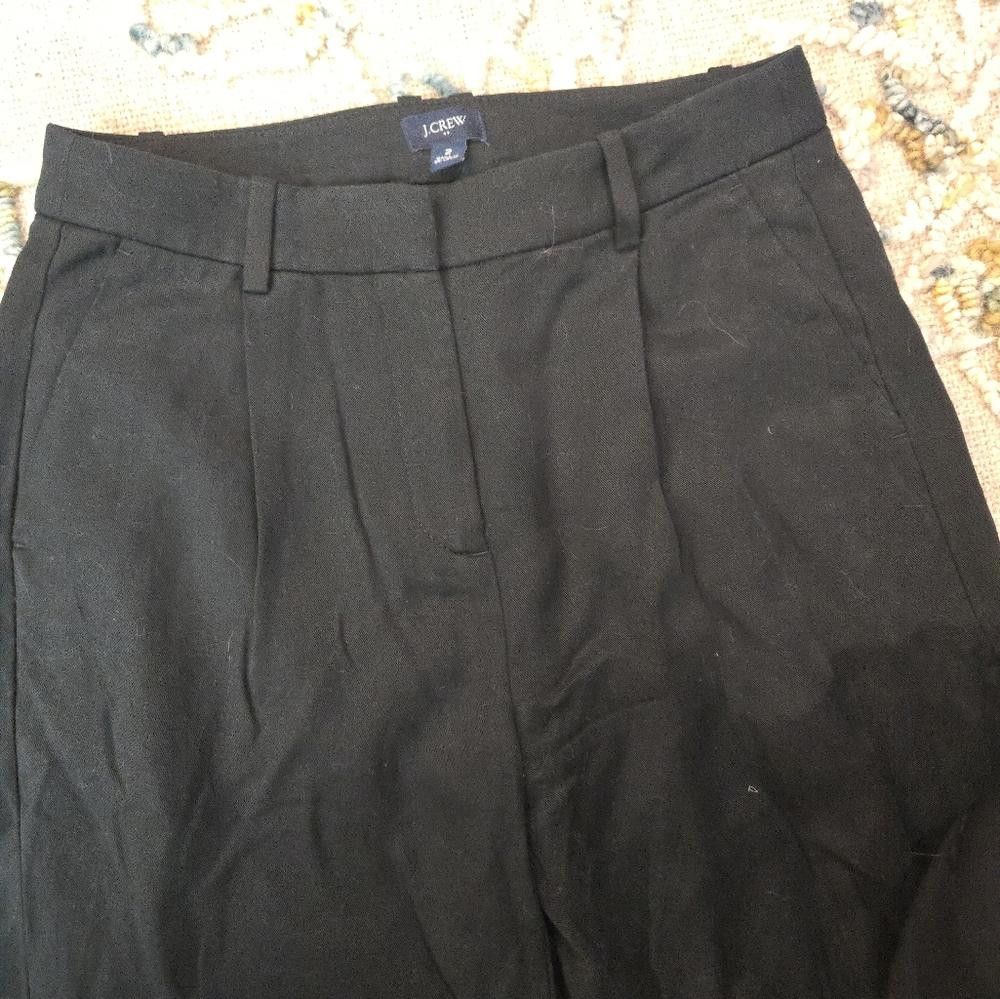 J.Crew J Crew Wide-Leg Pleated Twill Trouser Pant Size 26" / US 2 / IT 38 - 5 Thumbnail