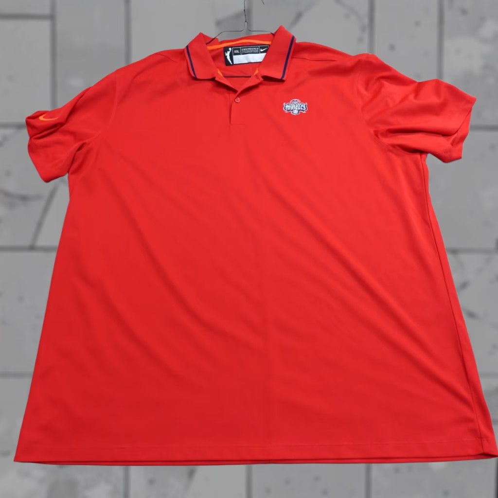 Nike Nike Washington Mystics Polo Shirt 2XL Red Dri-Fit DR8053 Polo Men Short Sleeve Collared Button Golf Shirt Size US XXL / EU 58 / 5 - 1 Thumbnail