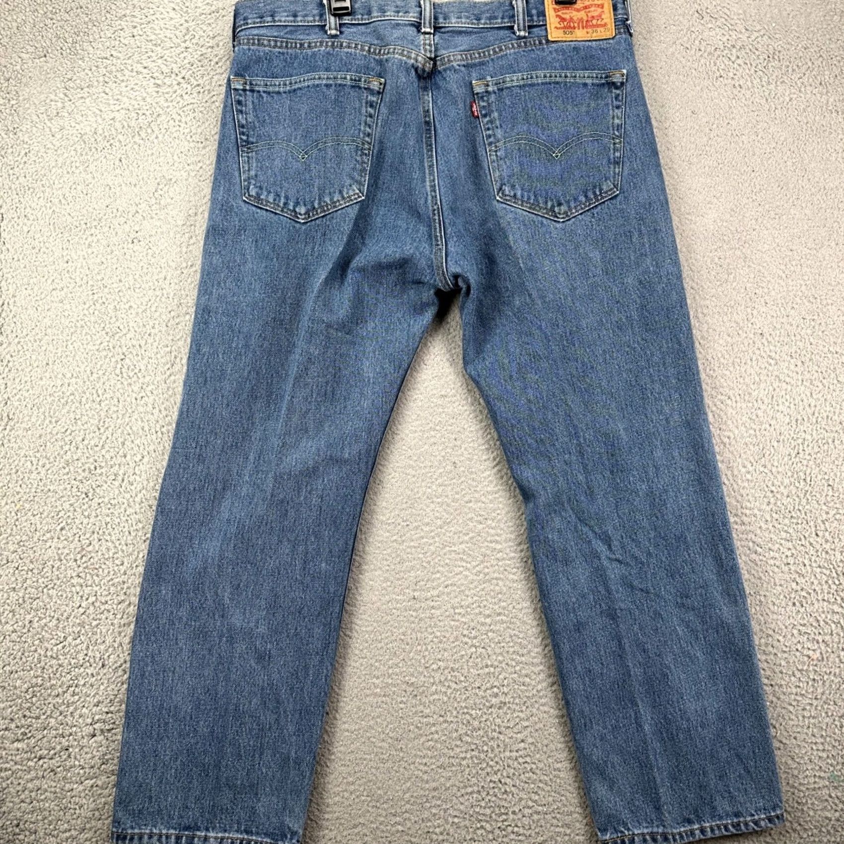 Levi's Levi's 505 Mens Straight Jeans 38X29 Blue 5 Pocket Denim Pants Casual Vintage? No Size US 38 / EU 54 - 2 Thumbnail