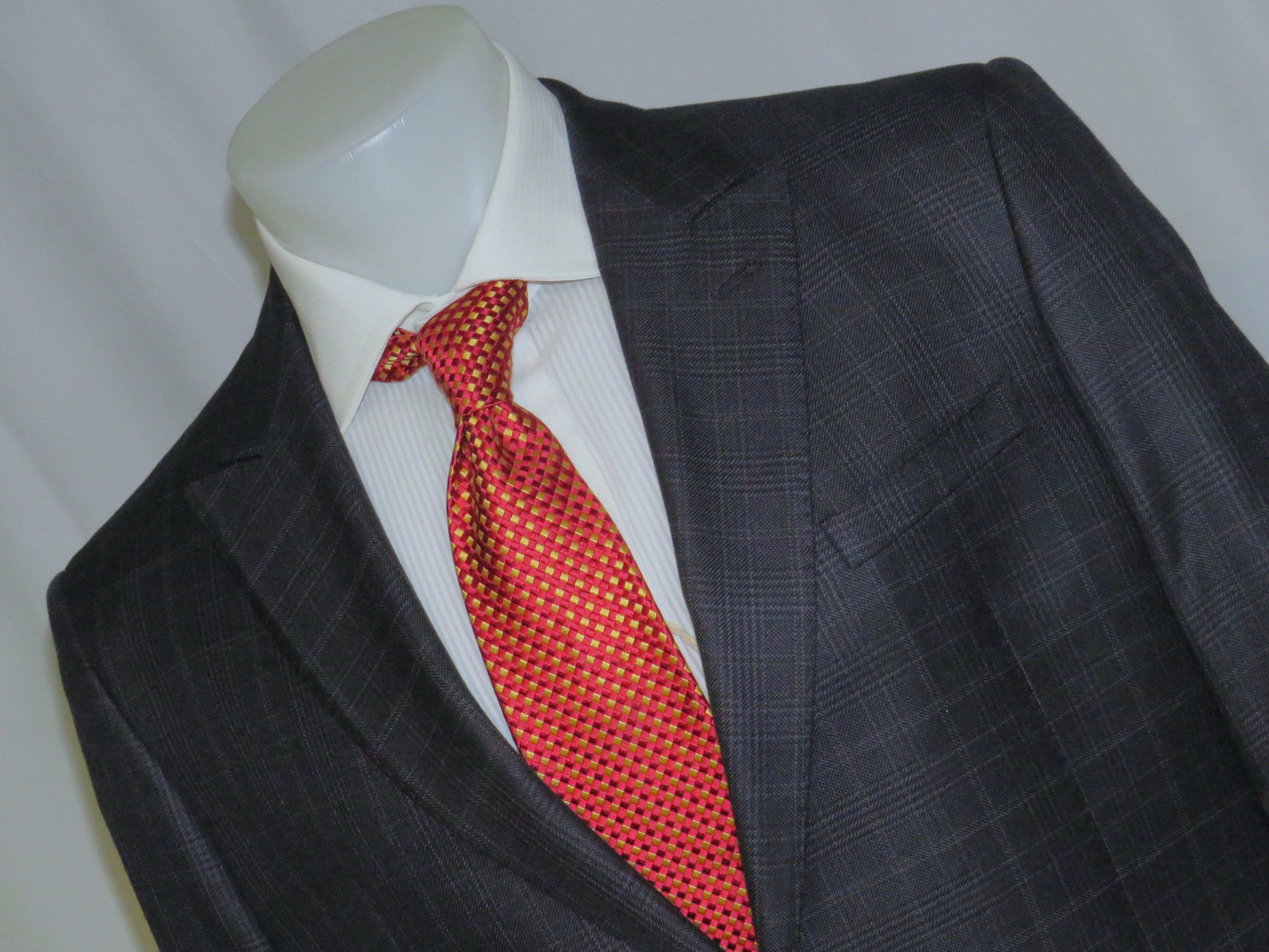 Giorgio Armani Taylor Cashmere Blend Gray Plaid Current Sport Coat 44R Size 44R - 4 Thumbnail