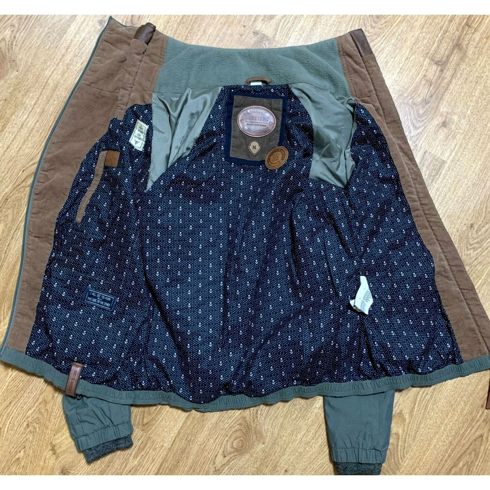 Vintage Naketano Womens Jacket M Khaki Windbreaker Logo All Seasons Zip Casual Jacket Womens M Khaki Size M / US 6-8 / IT 42-44 - 3 Thumbnail