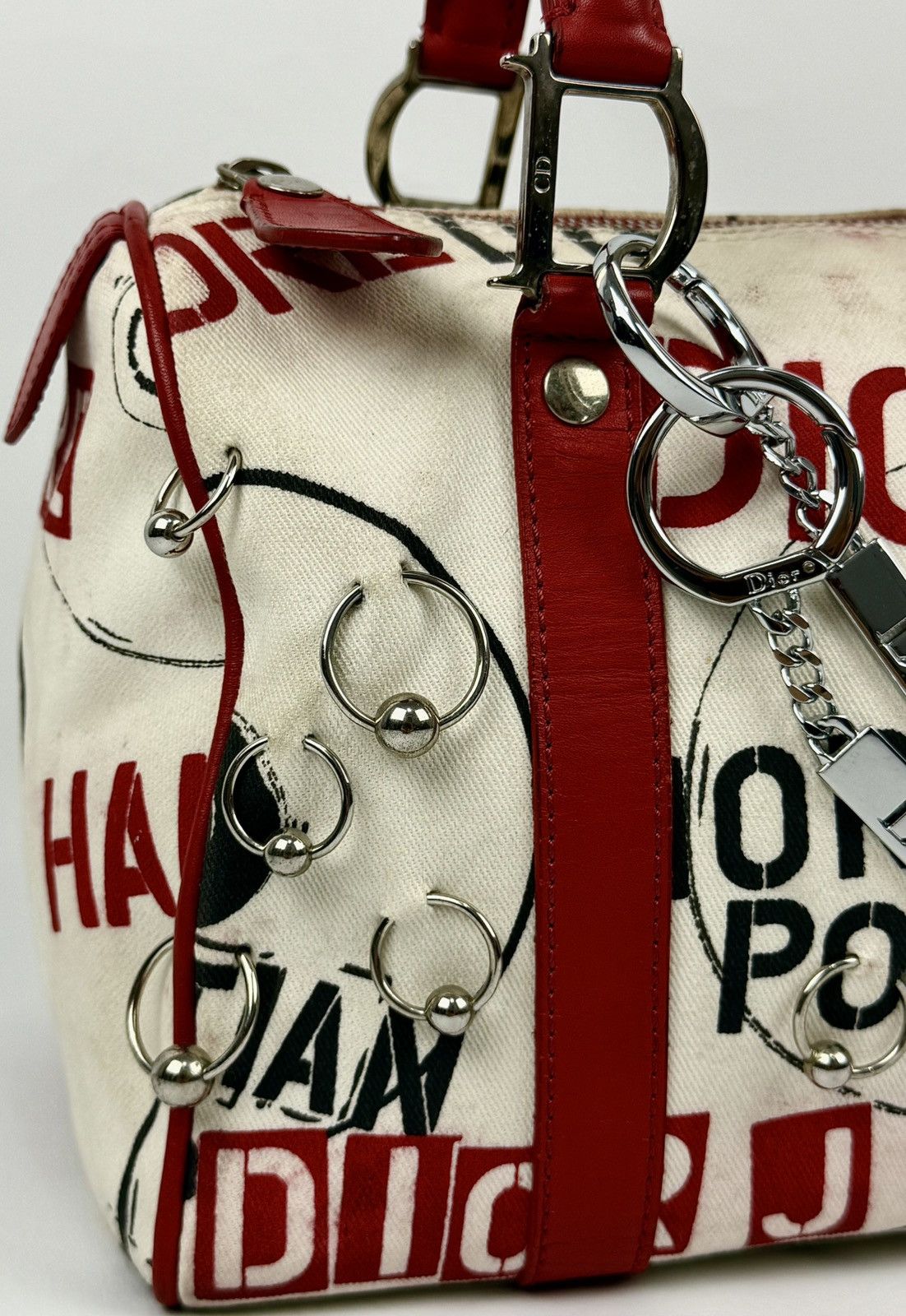 Dior × John Galliano Dior - John Galliano - SS2004 - Hardcore Pierced Boston Bag Size ONE SIZE - 9 Thumbnail