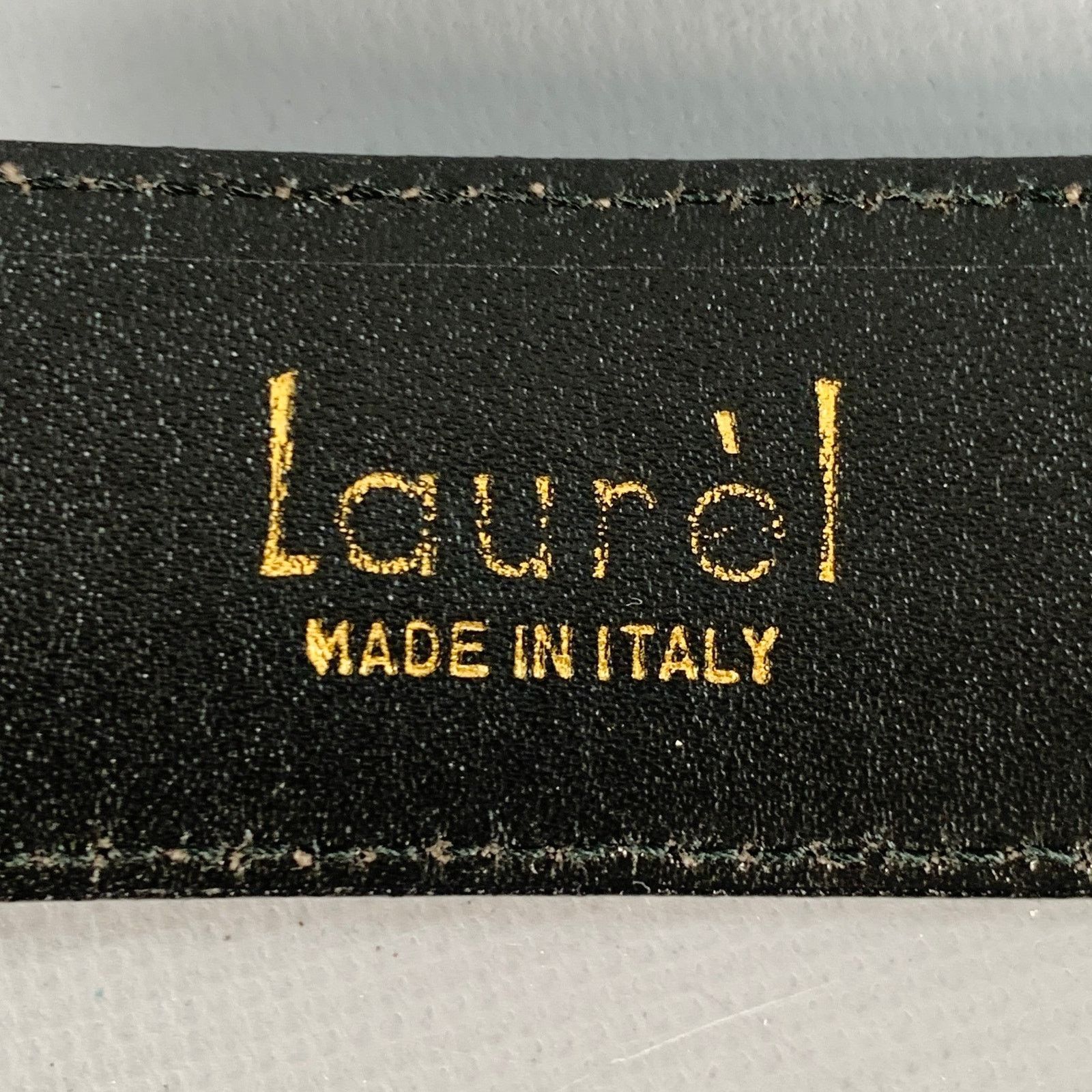 Other LAUREL Size S Black White Perforated Two Tone Leather Belt Size ONE SIZE - 5 Thumbnail
