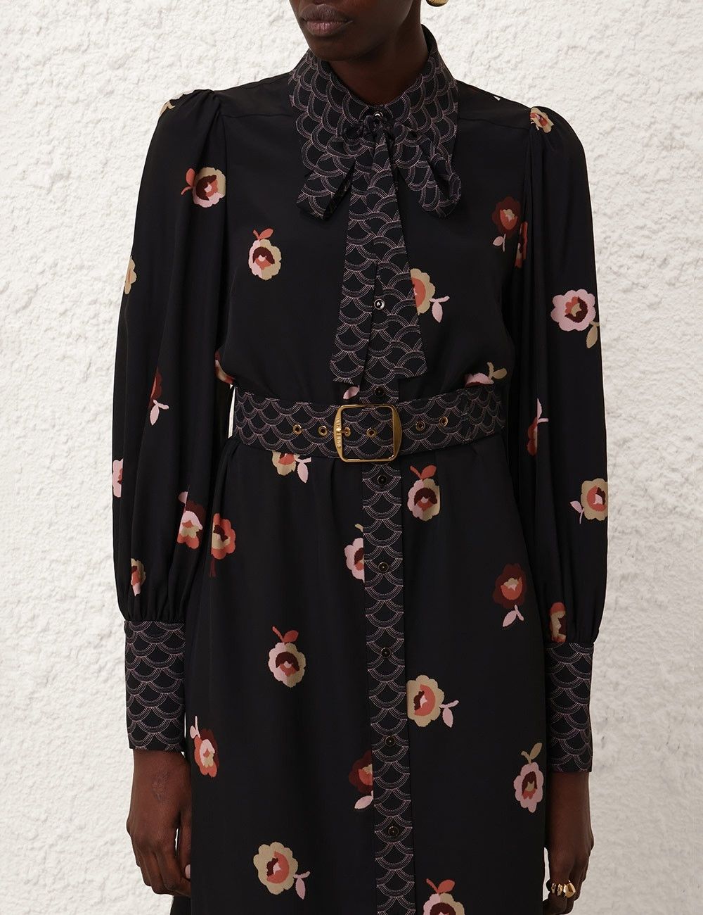 Zimmermann oc11z0825 Pussybow Midi Dress in Black Size S / US 4 / IT 40 - 5 Thumbnail