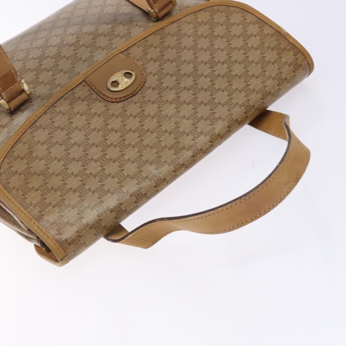 Celine CELINE Macadam Canvas Hand Bag Pvc Beige Gold Size ONE SIZE - 6 Thumbnail