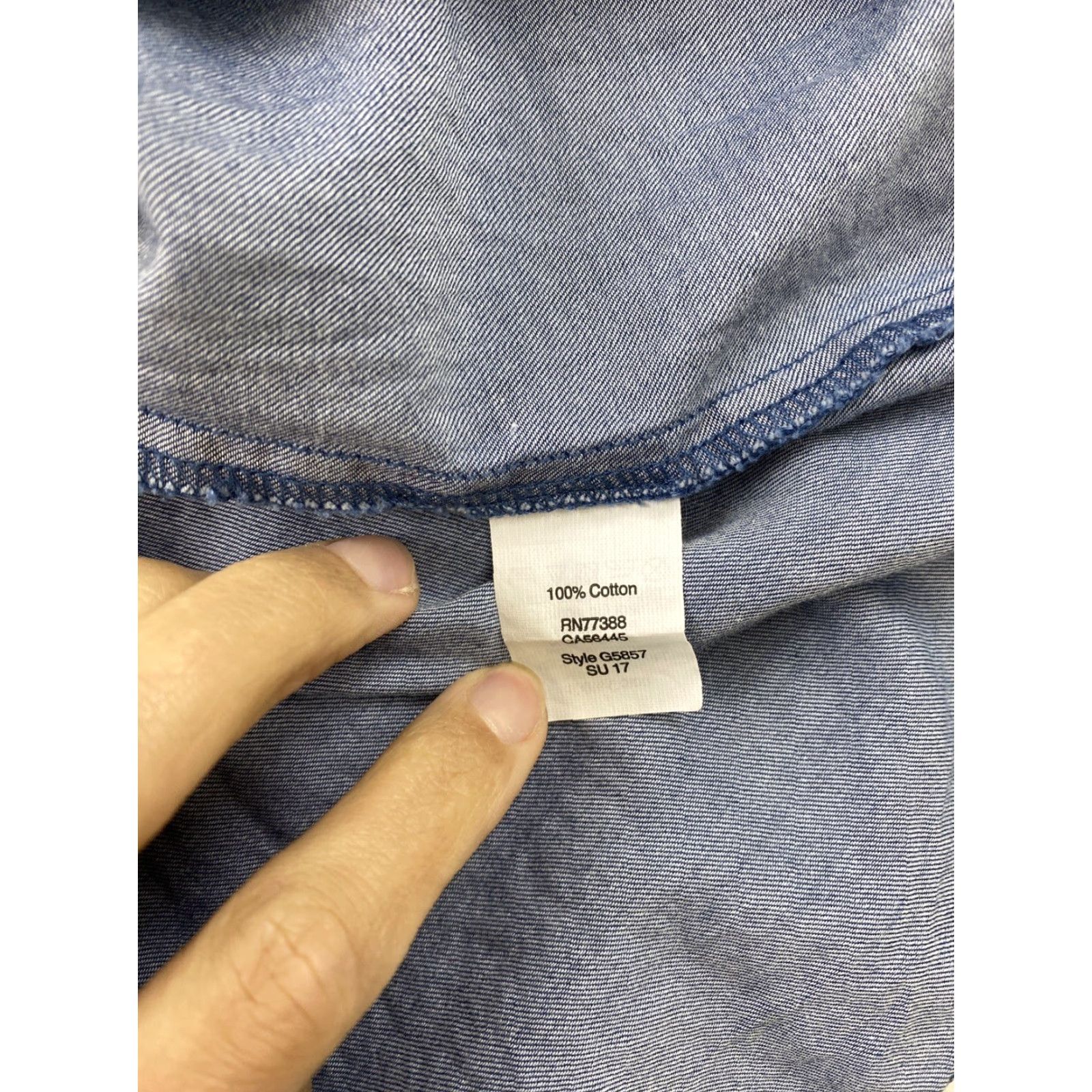 J.Crew J.Crew Blue Chambray Sleeveless Blouse Womens 2XS Tank Cap Sleeve Shirt Cute Basic Vibe Size XXS / US 00 / IT 34 - 4 Thumbnail