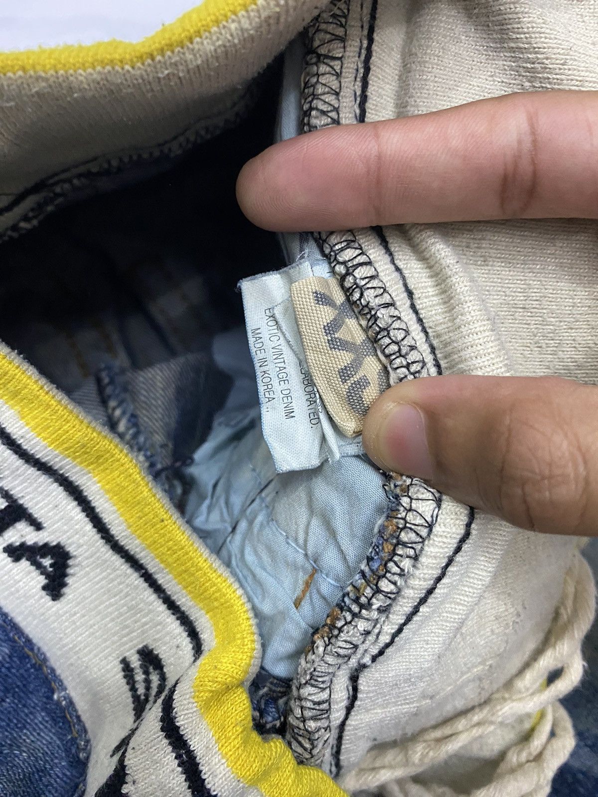Kapital 🔥LOLITA SMILE WAISTBAND DISTRESS DENIM JEANS KAPITAL SMILE Size 27" / US 4 / IT 40 - 9 Thumbnail