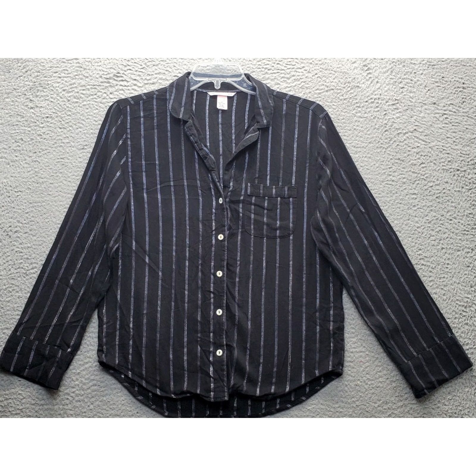 Victoria's Secret Victoria's Secret Shirt Women's S Multicolor Striped Long Sleeve Collared Button-Up - Casual Shirt Womens Size S Size S / US 4 / IT 40 - 2 Thumbnail