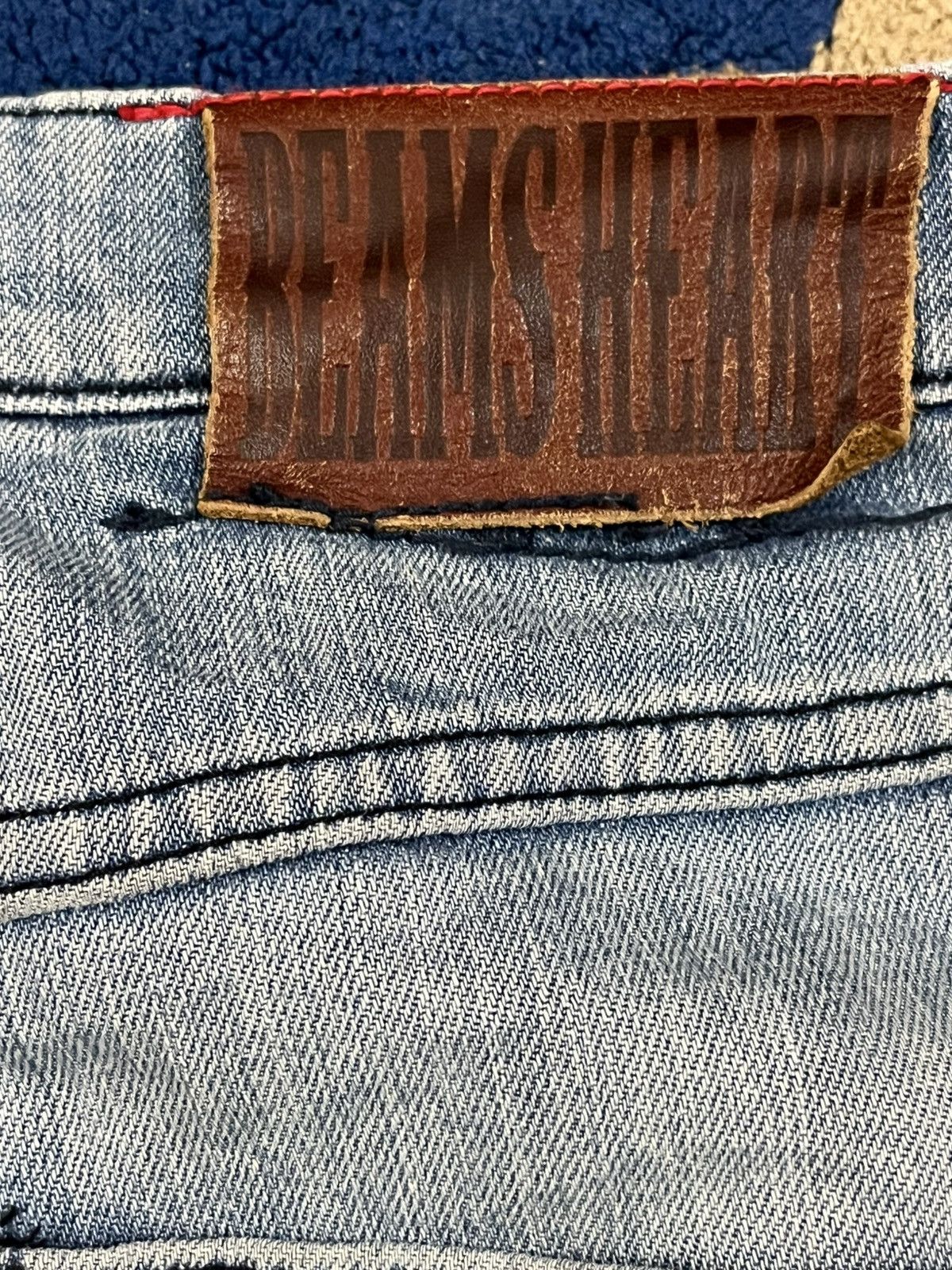 Beams Plus × Vintage Vintage Beams Heart Distressed Denim Size US 33 - 7 Thumbnail
