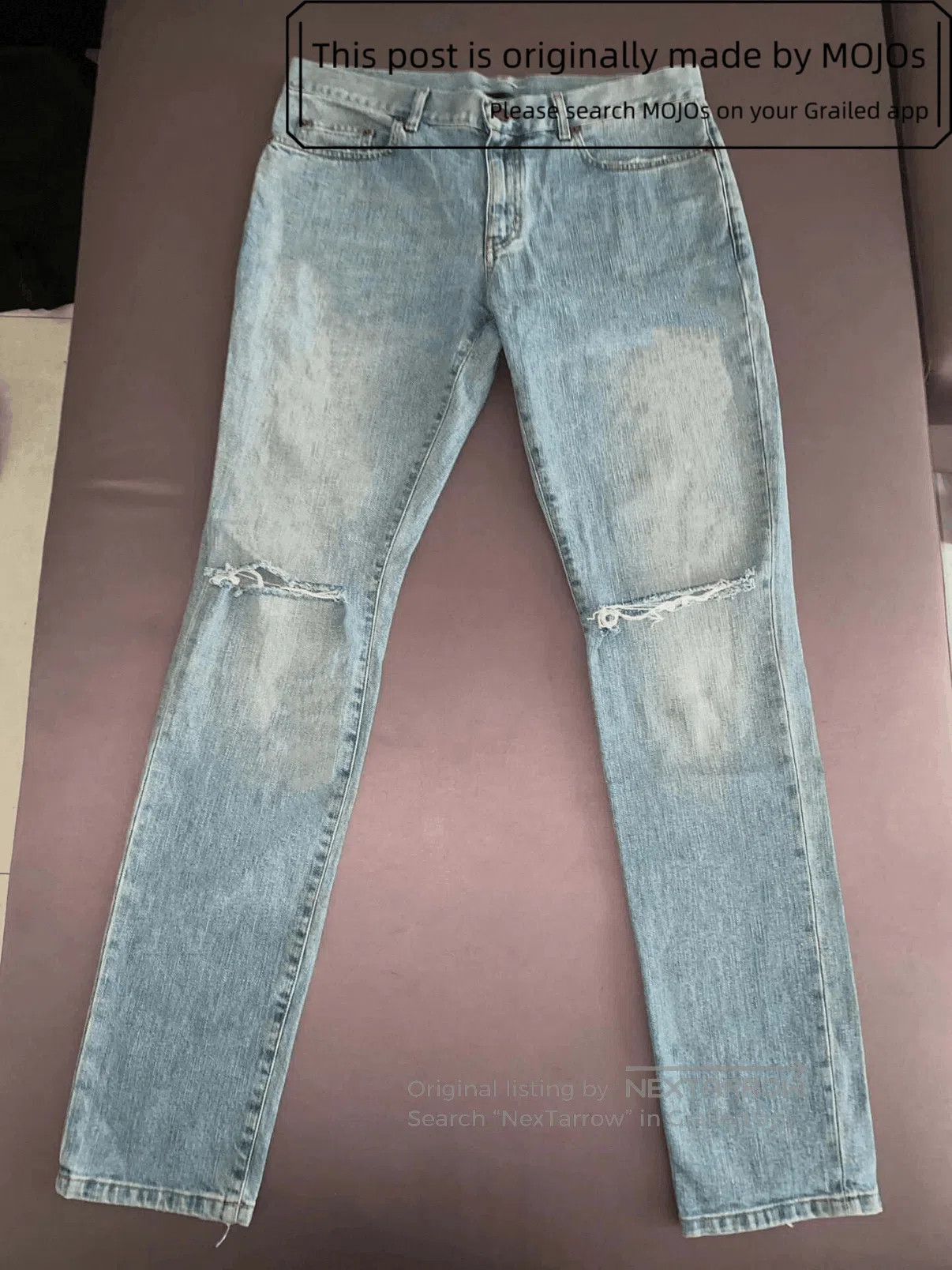 Saint Laurent Paris Sz 33 Saint Laurent Paris 16SS Cut Wash D02 Denim mojos1519 Size US 33 - 1 Thumbnail