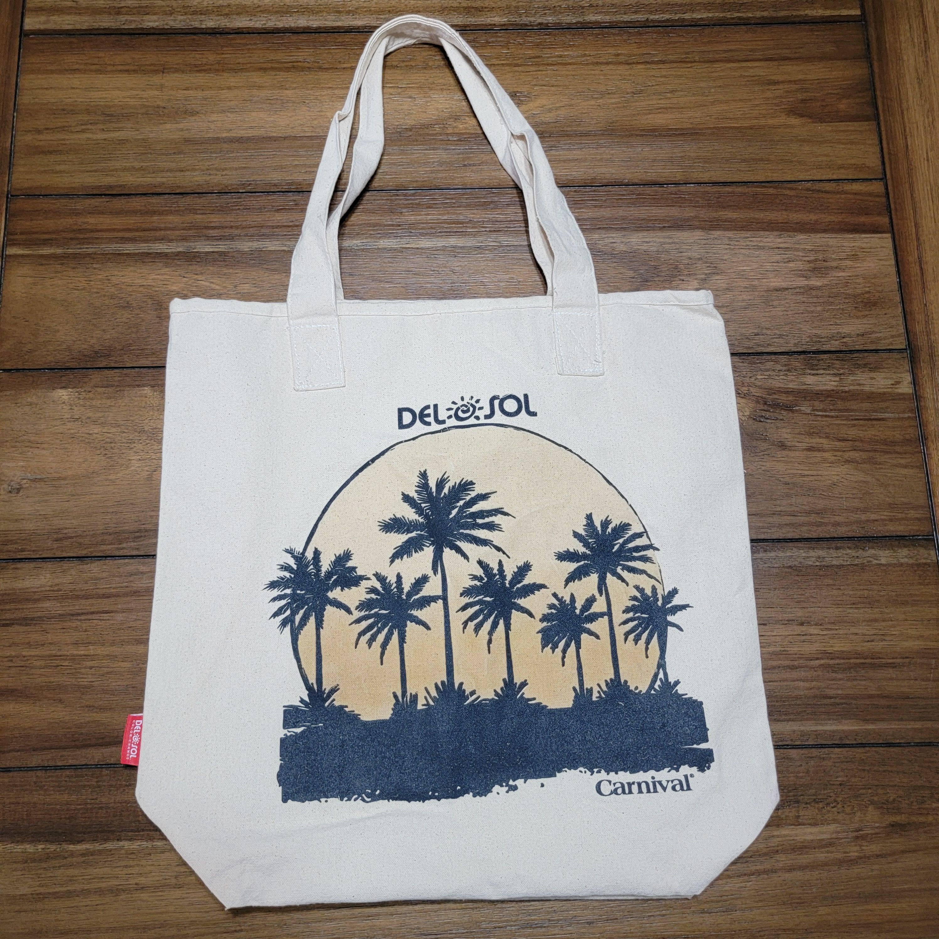 Other Del Sol Carnival Cruise Canvas Tote / Bag Palm Tree Scene Size ONE SIZE - 1 Thumbnail