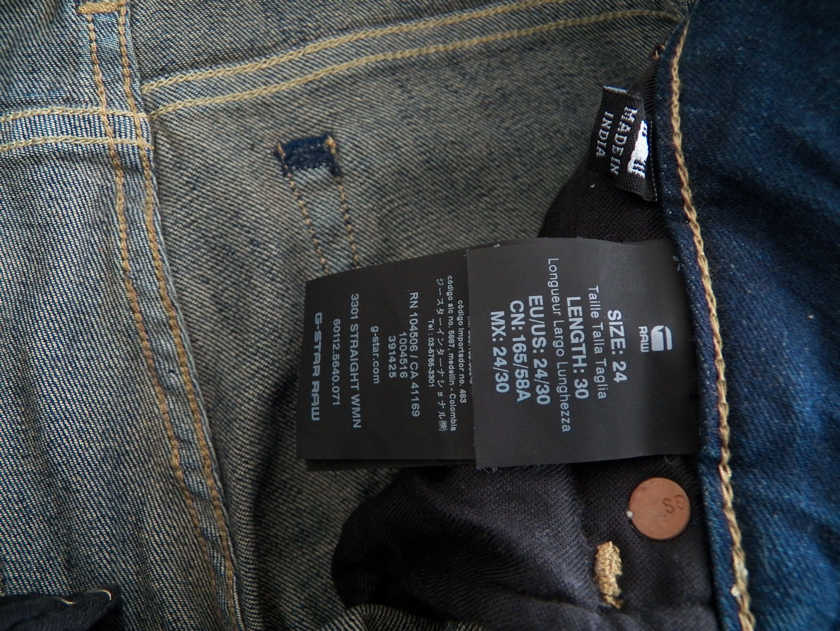 G-Star G-Star RAW 3301 Straight Wmn Jeans W24 L30 Blue Medium Aged Size 24" / US 00 / IT 34 - 3 Thumbnail