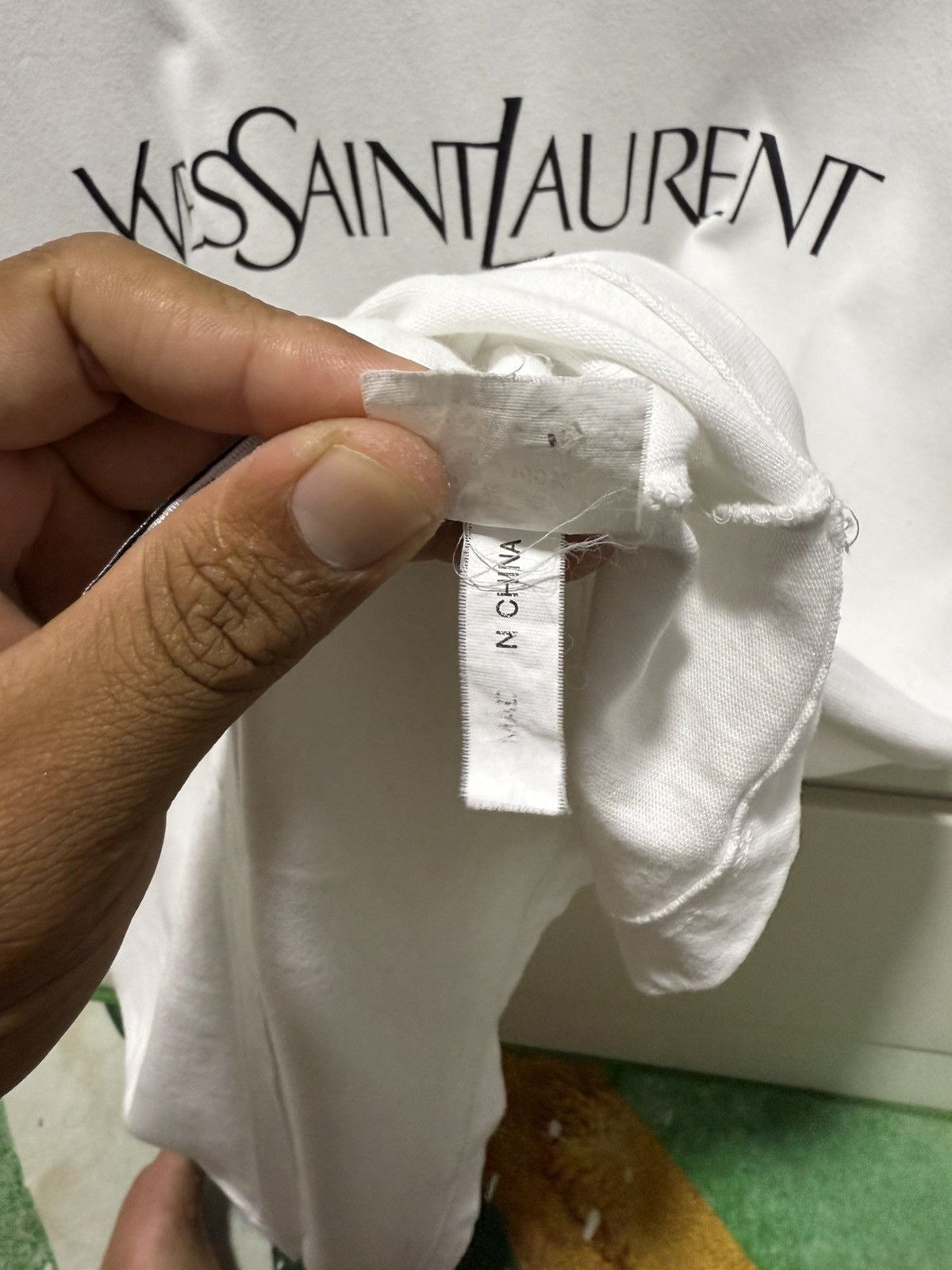 Yves Saint Laurent Vintage Yves Saint Laurent Spellout Tee Size US L / EU 52-54 / 3 - 5 Thumbnail