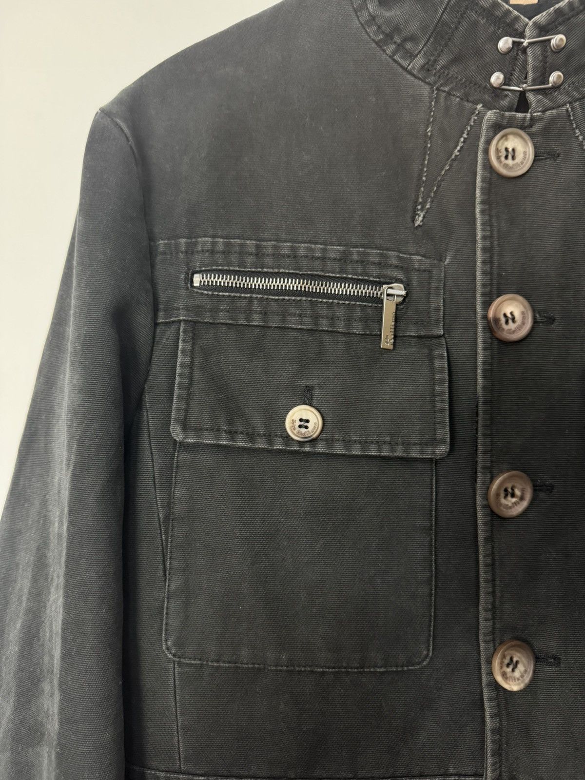 John Galliano Archive John Galliano Black Light Cotton Military Jacket Size US M / EU 48-50 / 2 - 11 Thumbnail