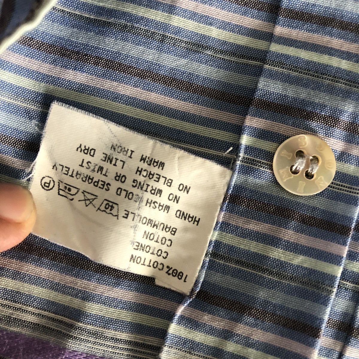 Missoni × Vintage MISSONI STRIPE LITTLE PATERN SHIRT Size US L / EU 52-54 / 3 - 9 Thumbnail