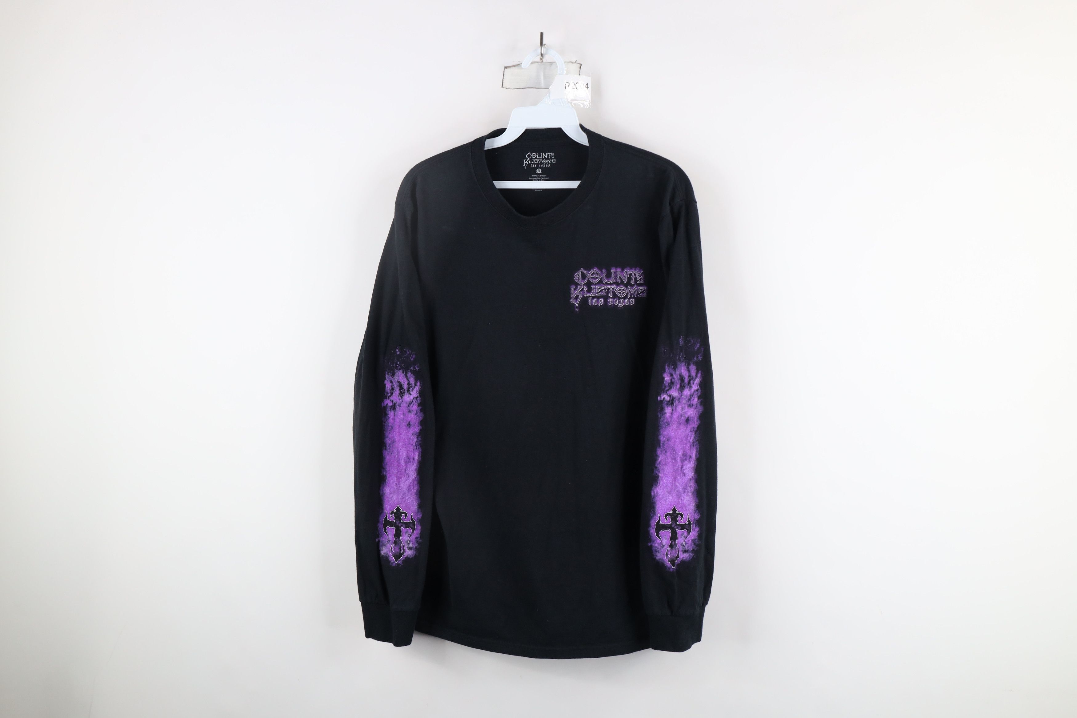 Y2K Counts Kustoms Motorcycle Flames Long Sleeve T-Shirt