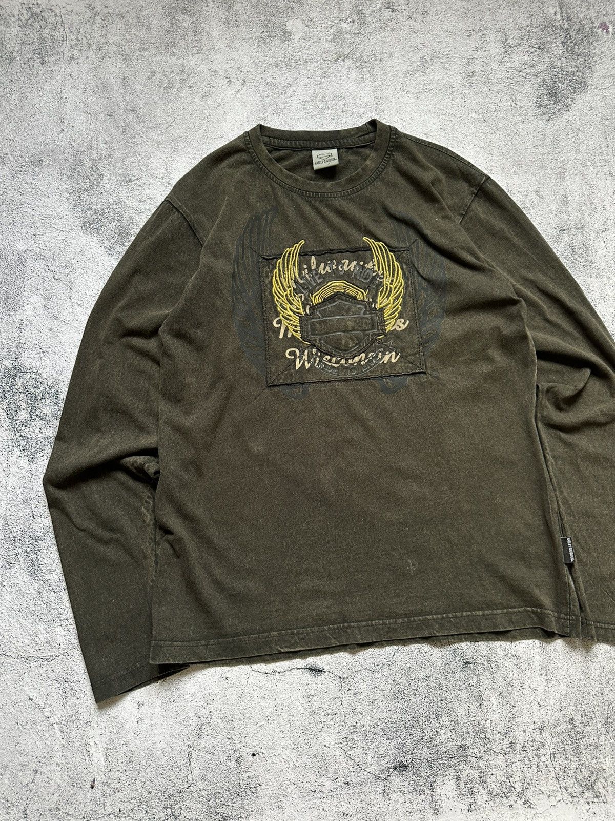 Harley Davidson Vintage Harley Davidson Long Sleeve Centre Logo Size US L / EU 52-54 / 3 - 4 Thumbnail