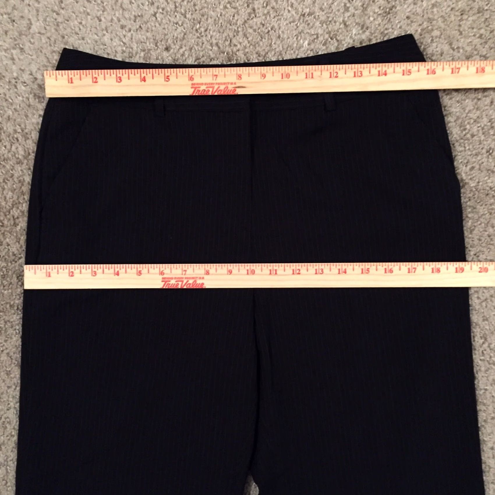 Liz Claiborne Liz Claiborne Dress Pants Womens Size 8 Black Striped Boot Cut Pants Womens Regular 30 Waist 32 Inseam Size 30" / US 8 / IT 44 - 2 Thumbnail