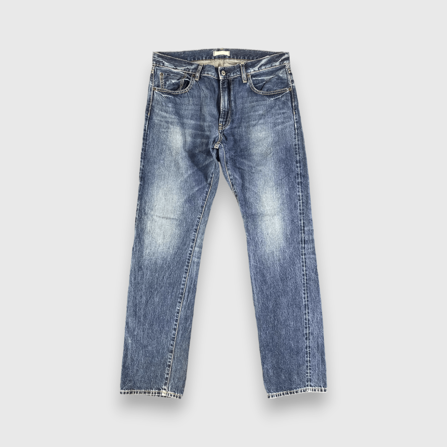 Japanese Brand Uniqlo Redline Jeans Faded Blue Denim -J2857 Size US 36 / EU 52 - 1 Thumbnail