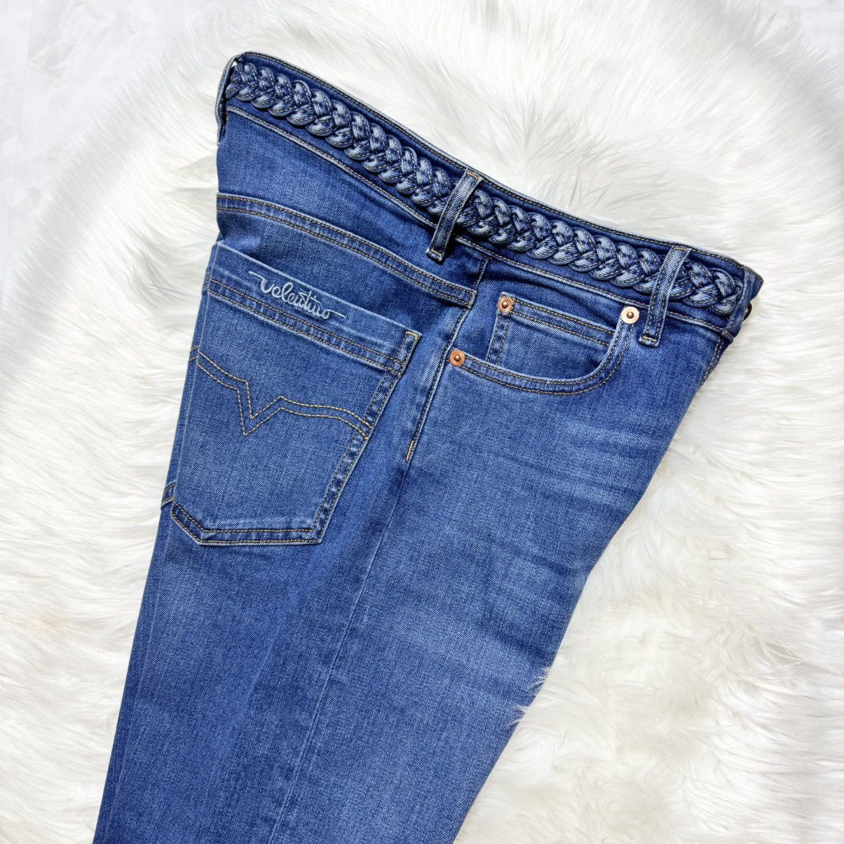 Valentino Valentino cable loop stretch denim pants Jeans Size 28" / US 6 / IT 42 - 11 Thumbnail