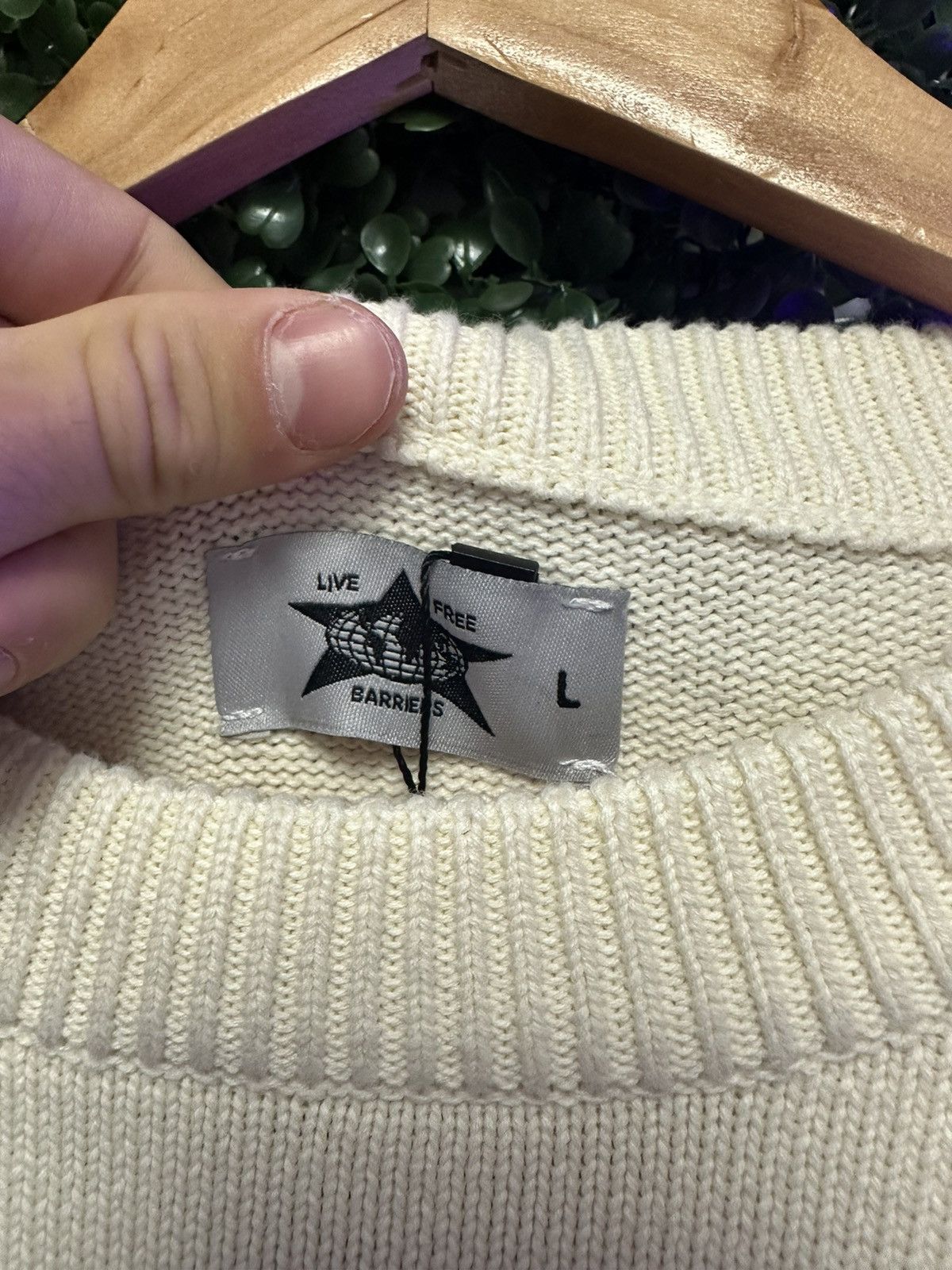 Barriers Barriers Knit Sweater Cream and Black Size US L / EU 52-54 / 3 - 3 Thumbnail